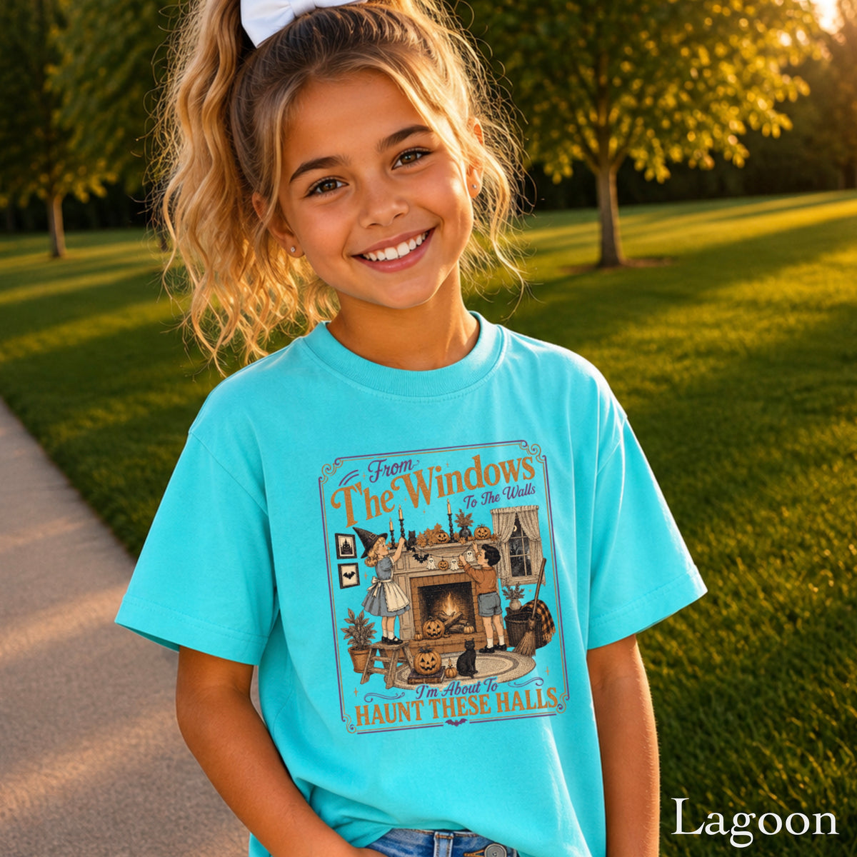 From The Window To The Walls Halloween Youth Comfort Color T-Shirt