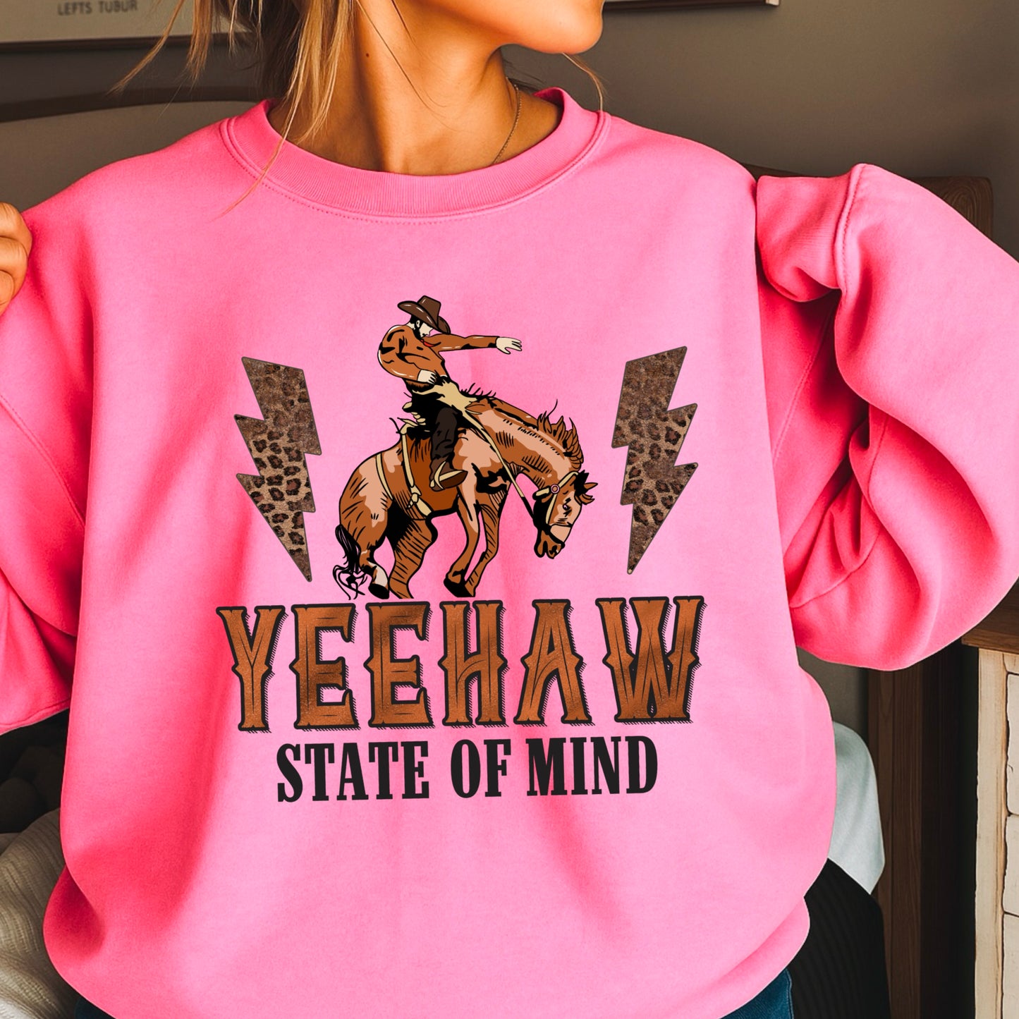 Yeehaw State Of Mind Crewneck Sweatshirt