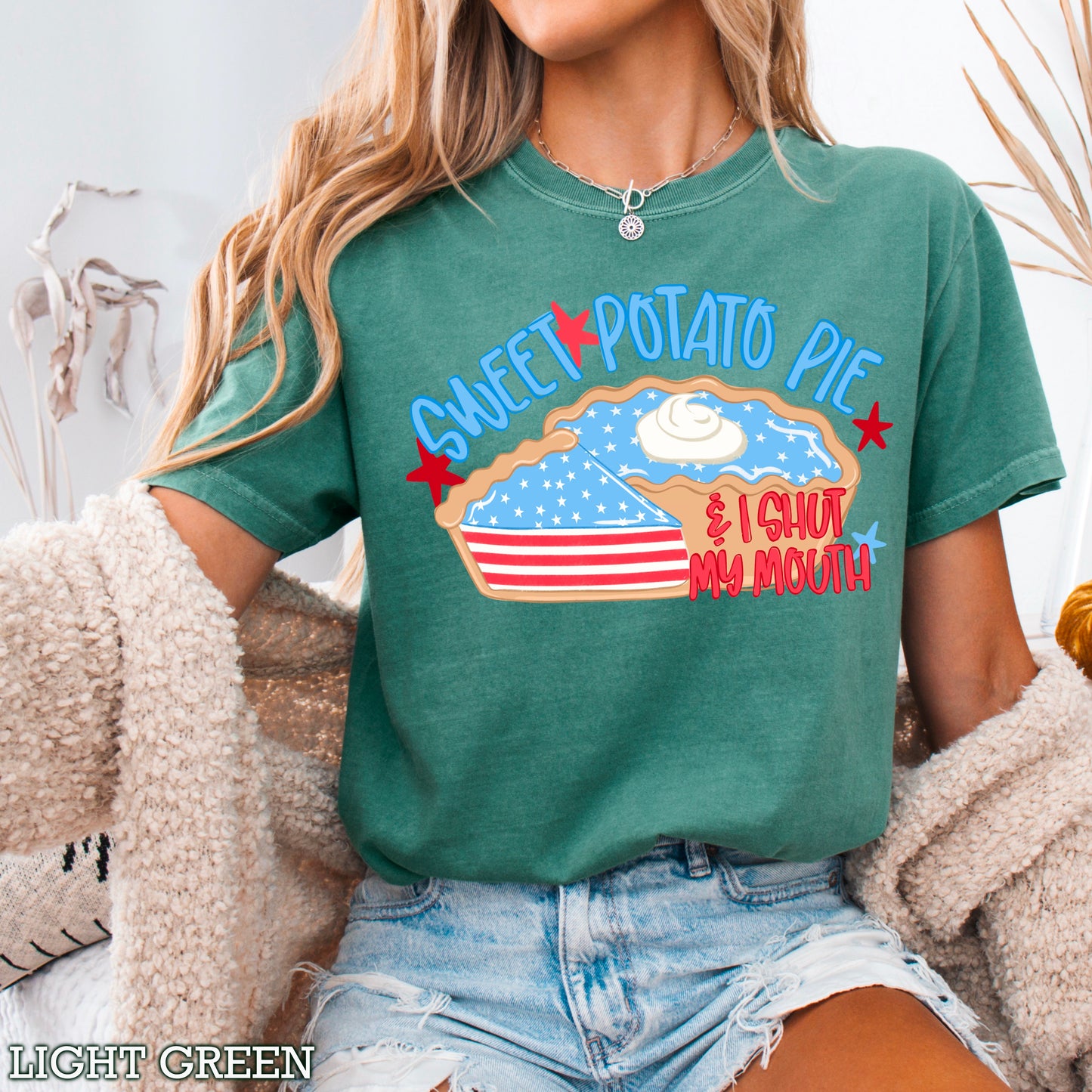 Sweet Potato Pie Patriotic Comfort Color Graphic Tee