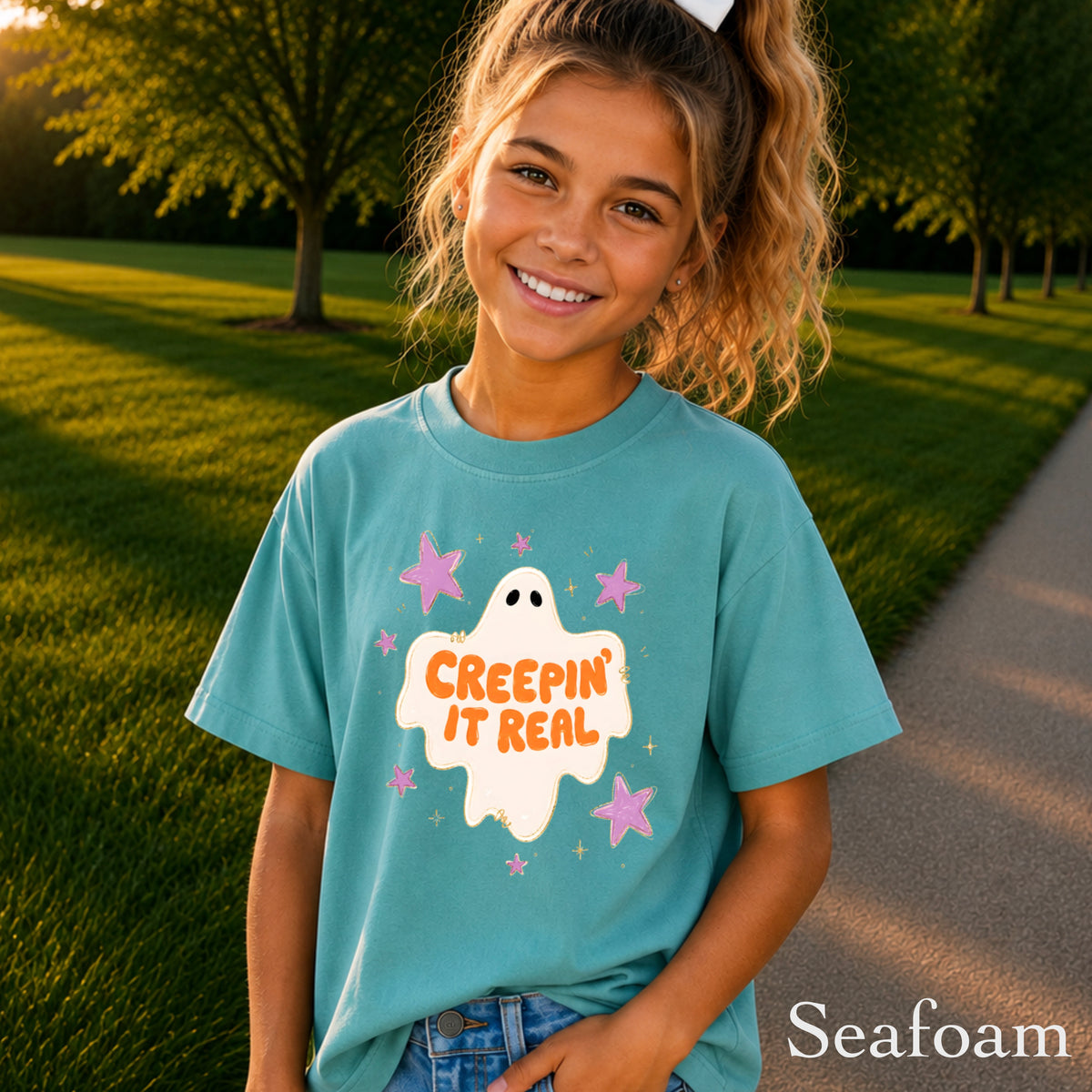 Creepin It Real Halloween Youth Comfort Color T-Shirt