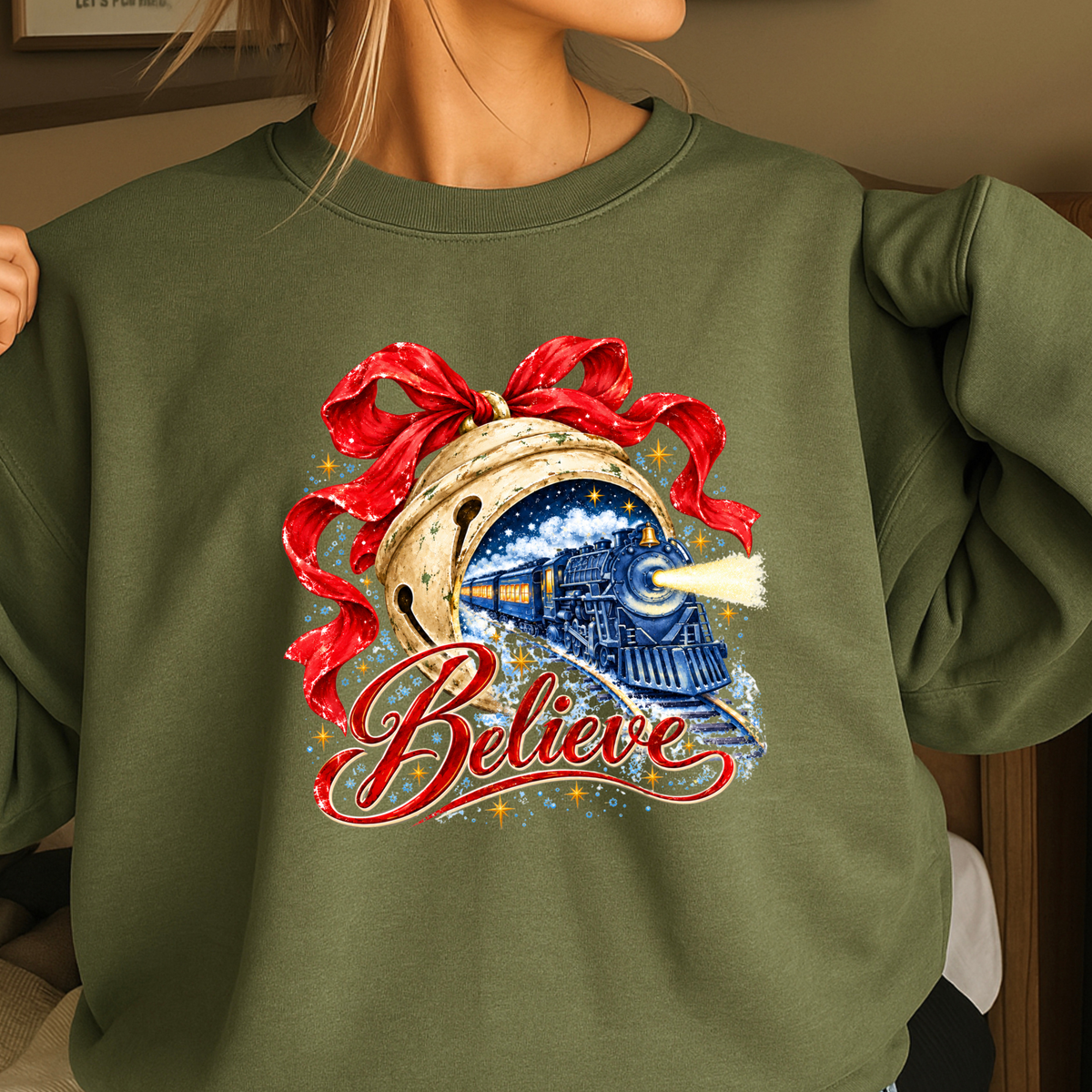 Believe Christmas Crewneck Sweatshirt