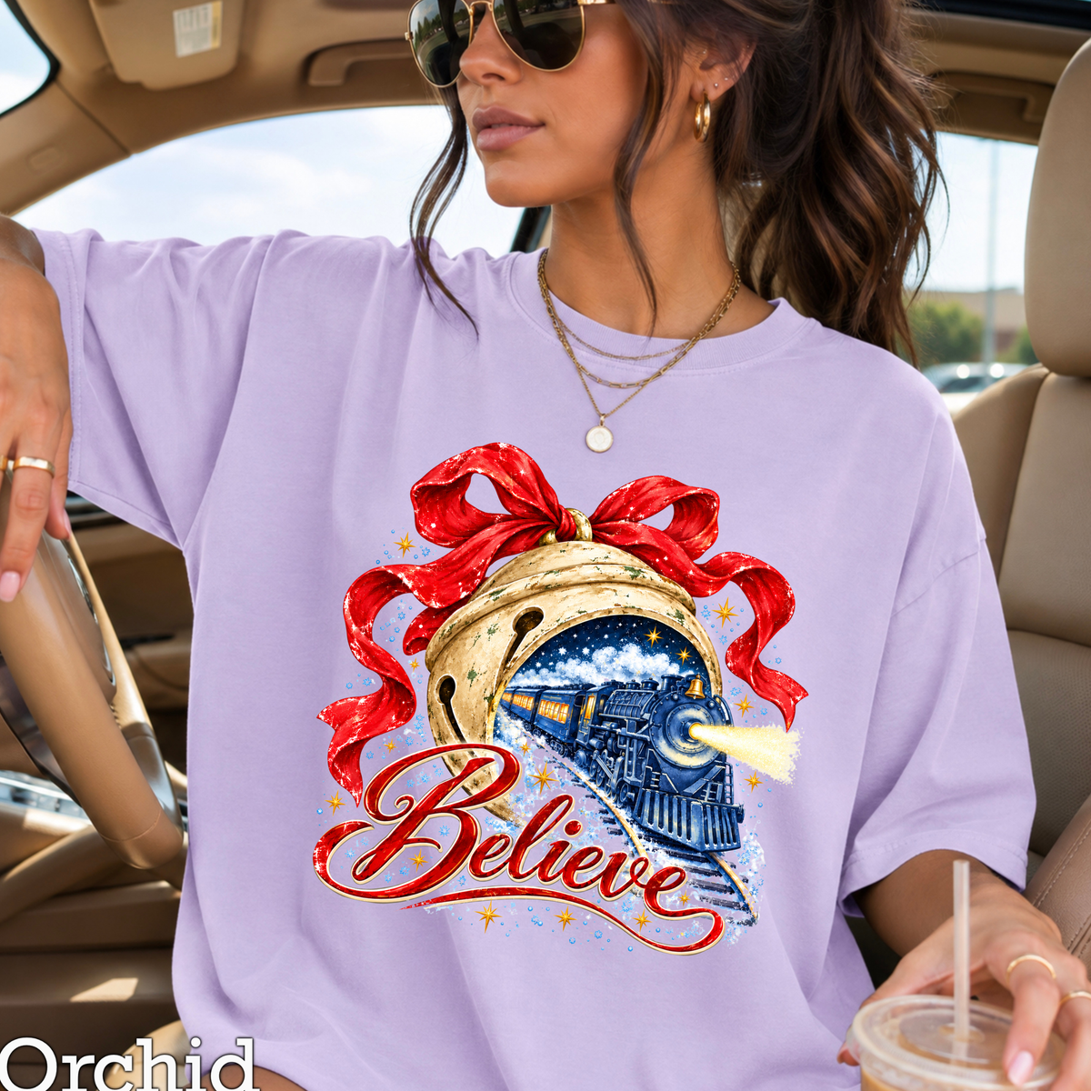 Believe Christmas Comfort Color Graphic Tee