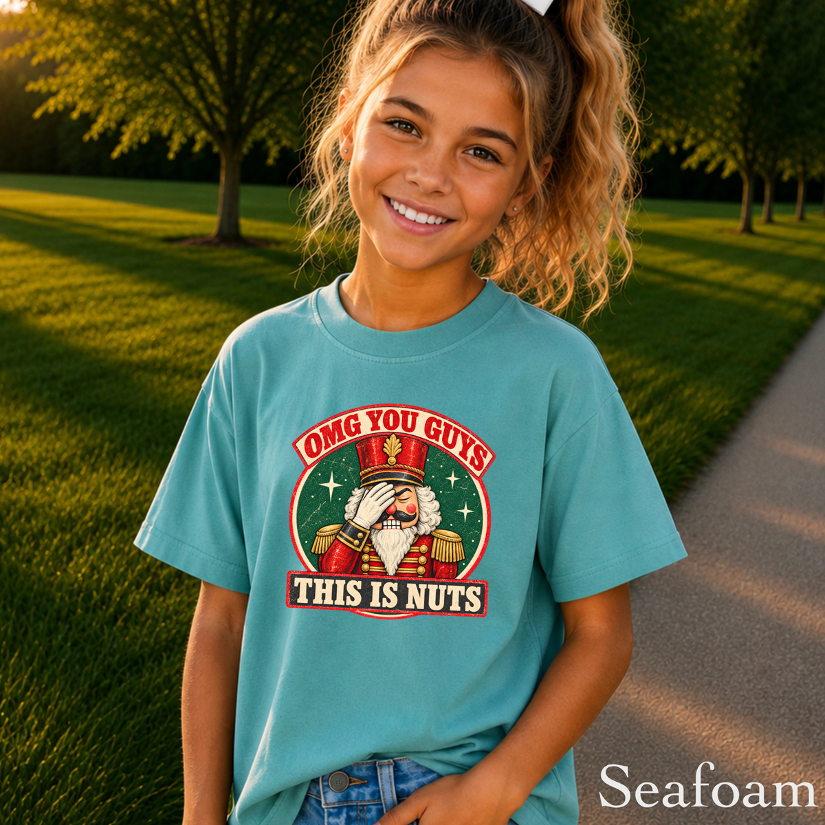 OMG You Guys This Is Nuts Christmas Youth Comfort Color T-Shirt