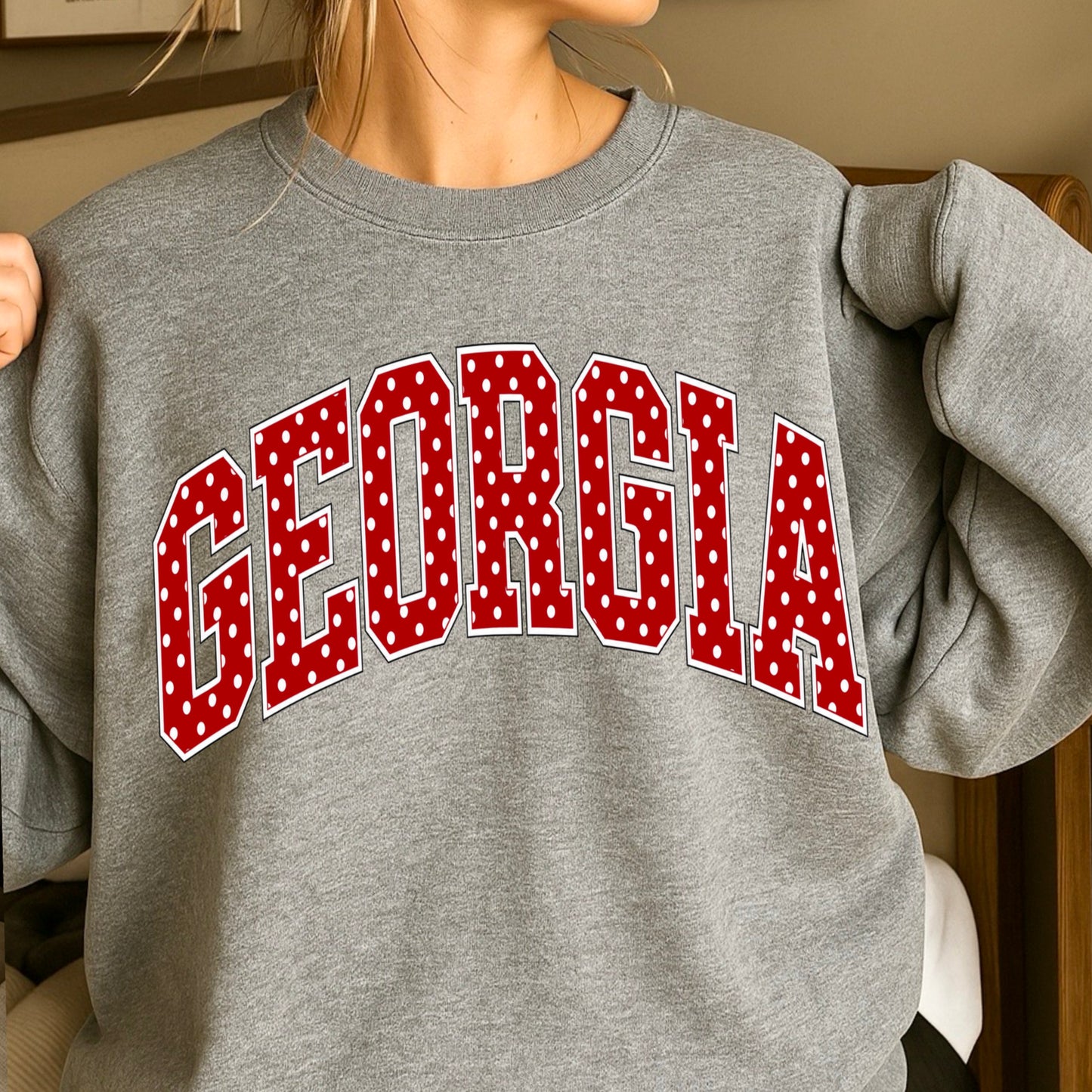 Georgia Polka Dot Crewneck Sweatshirt