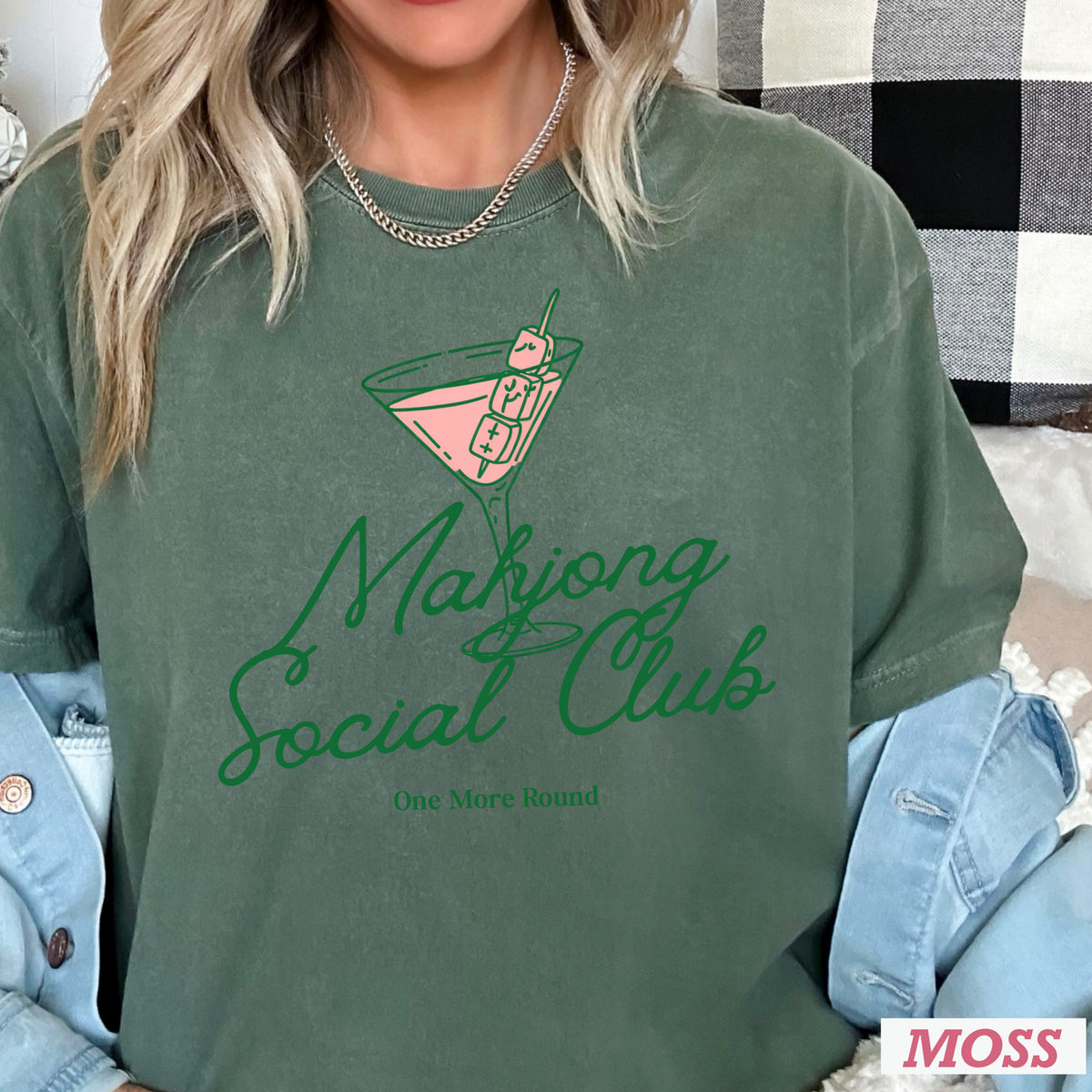 Mahjong Social Club Comfort Color Graphic Tee