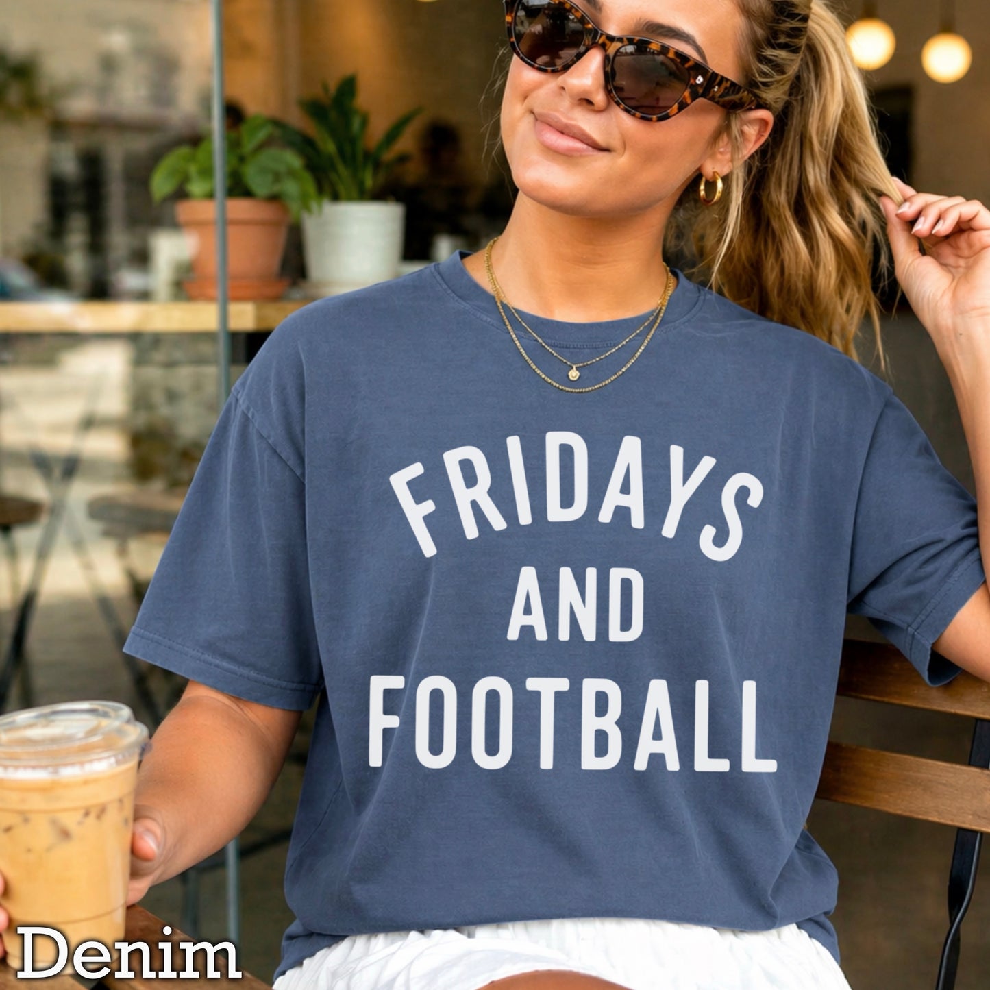 Fridays And Football Comfort Color Graphic Tee