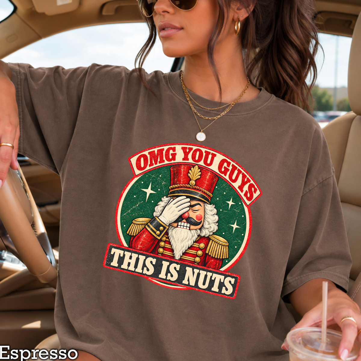 OMG You Guys This Is Nuts Christmas Comfort Color Graphic Tee