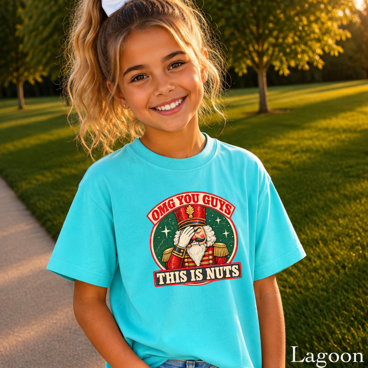 OMG You Guys This Is Nuts Christmas Youth Comfort Color T-Shirt