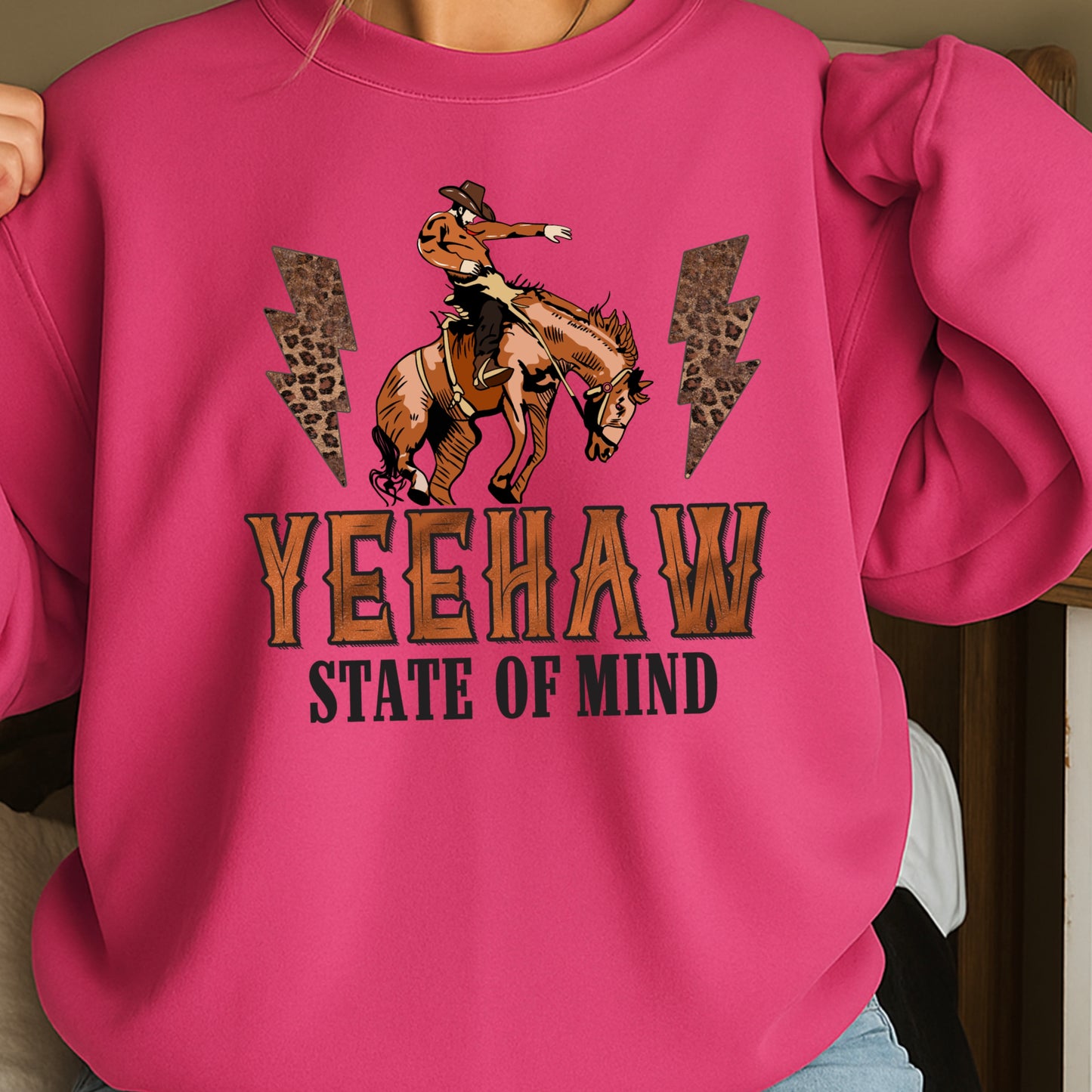 Yeehaw State Of Mind Crewneck Sweatshirt