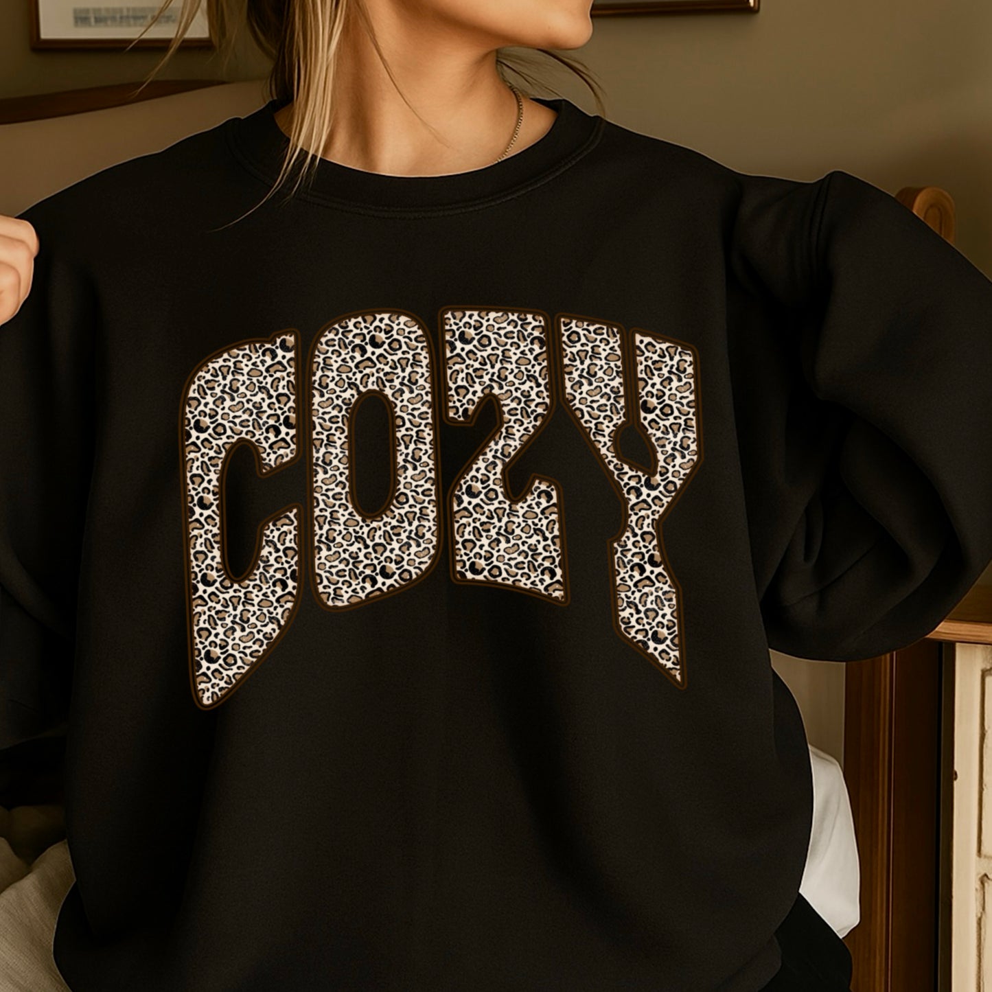 Leopard Cozy Crewneck Sweatshirt