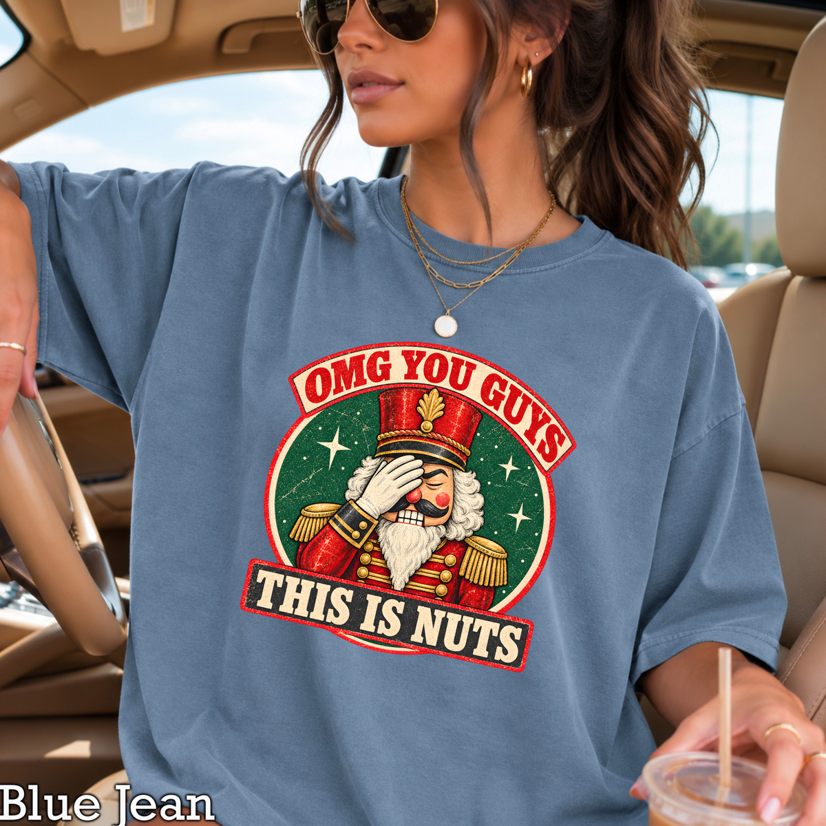 OMG You Guys This Is Nuts Christmas Comfort Color Graphic Tee