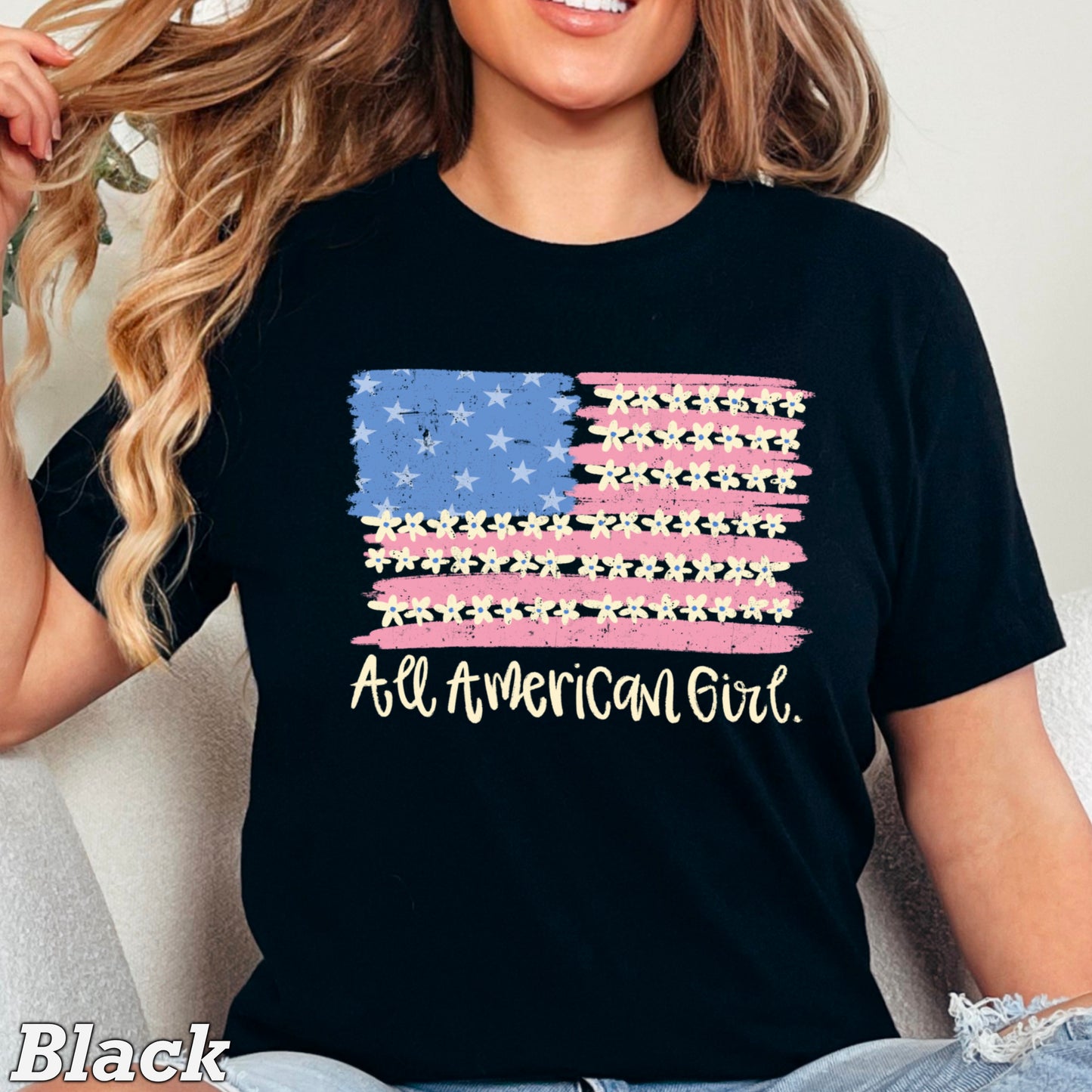 All American Girl Comfort Color Graphic Tee