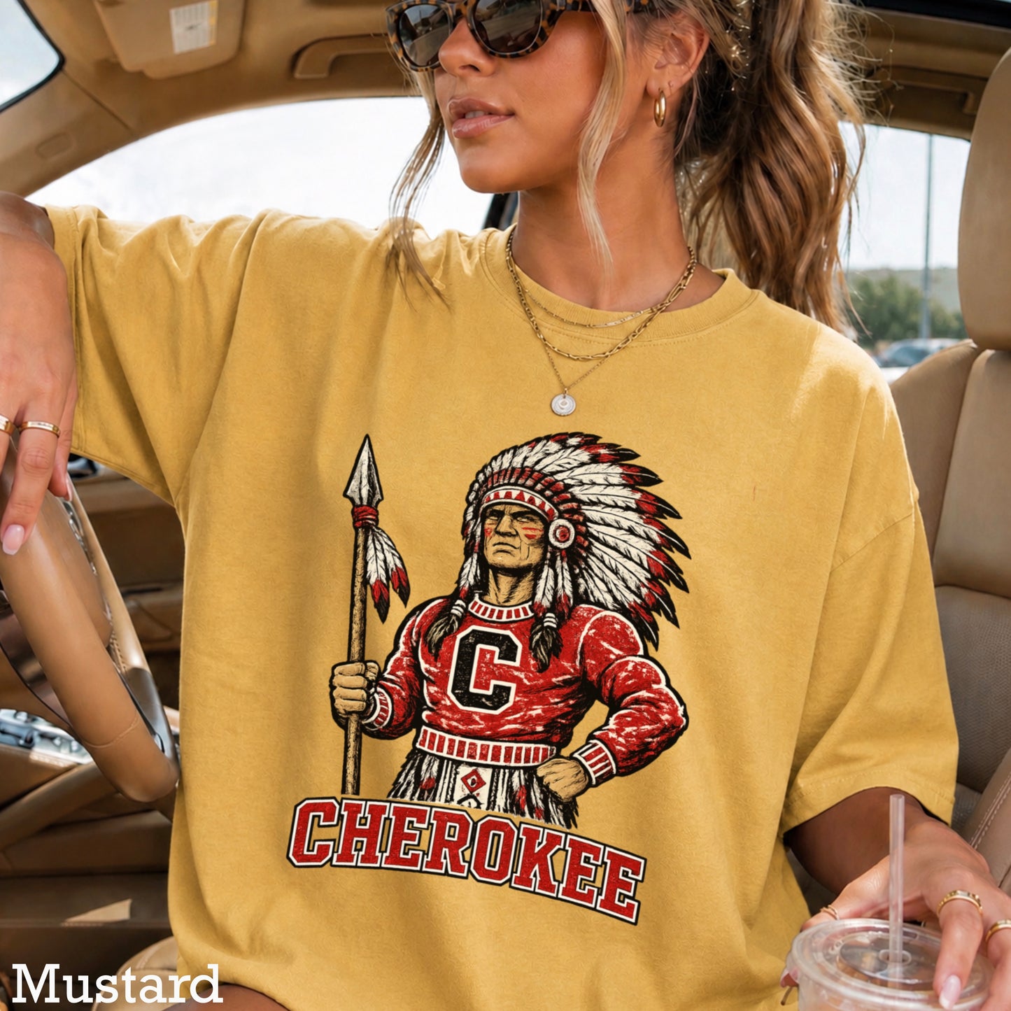 Cherokee Warriors Comfort Color Graphic Tee