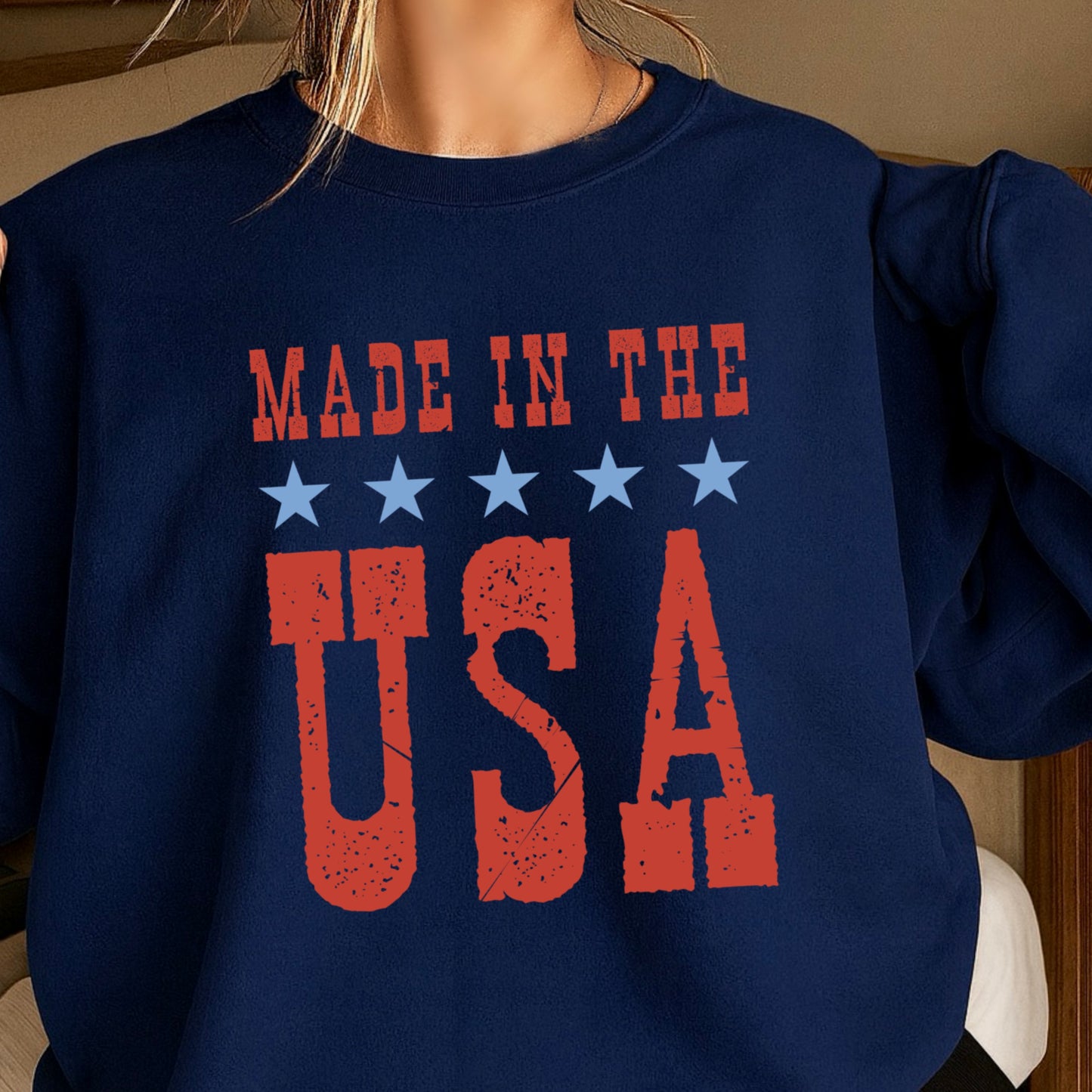 Made In The USA July4th Crewneck Sweatshirt