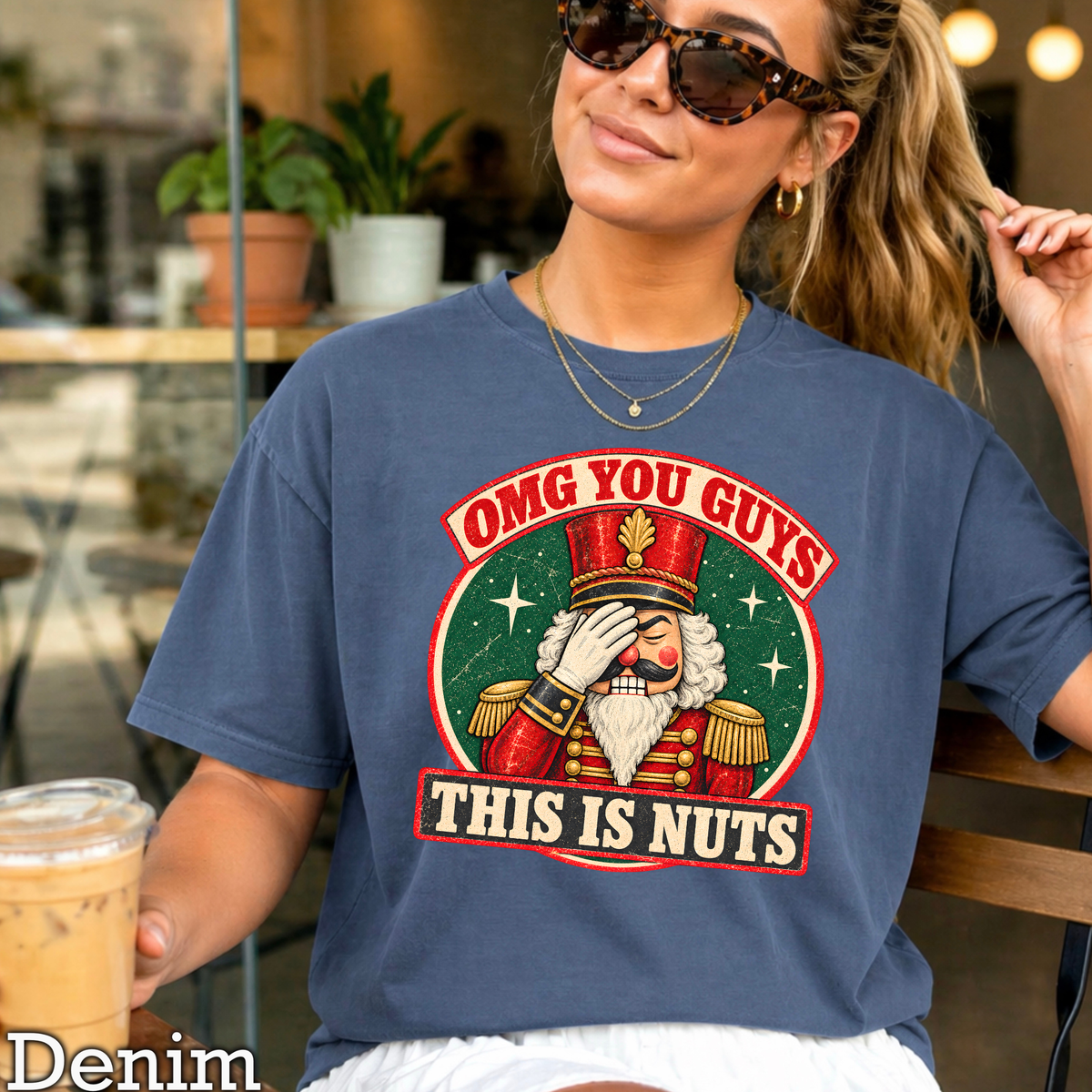 OMG You Guys This Is Nuts Christmas Comfort Color Graphic Tee
