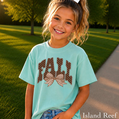 Fall Gingham Favorite Youth Comfort Color T-Shirt