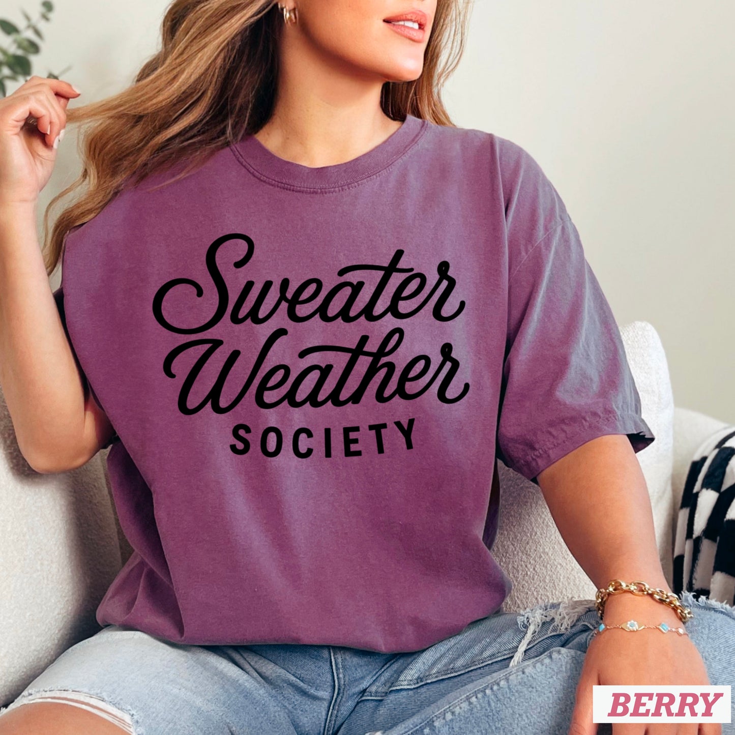 Sweater Weather Society Comfort Color Graphic Tee