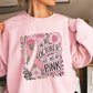 In October We Wear Pink Crewneck Sweatshirt