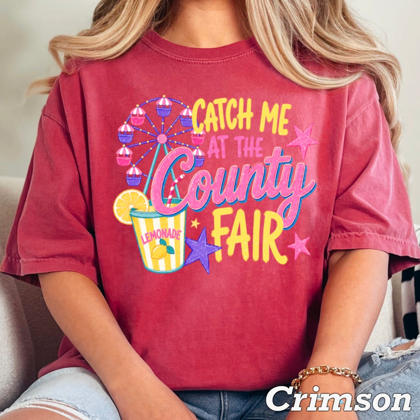 Catch Me At The County Fair Comfort Color Graphic Tee