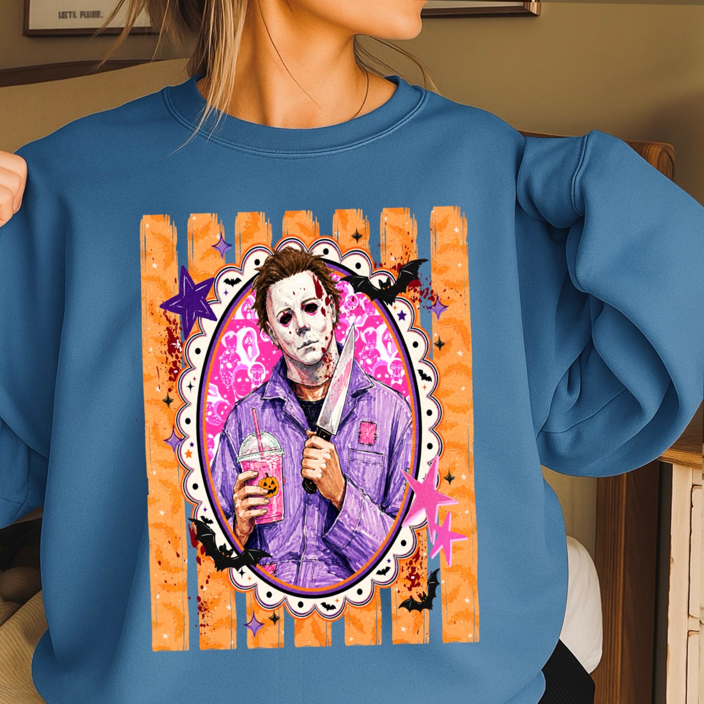 Horror Film Character Crewneck Sweatshirt