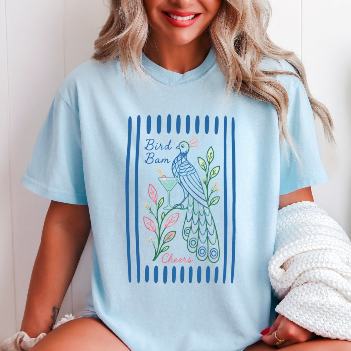 Mahjong Bam Bird Comfort Color Graphic Tee