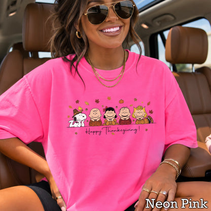 Happy Thanksgiving Comfort Color Graphic Tee