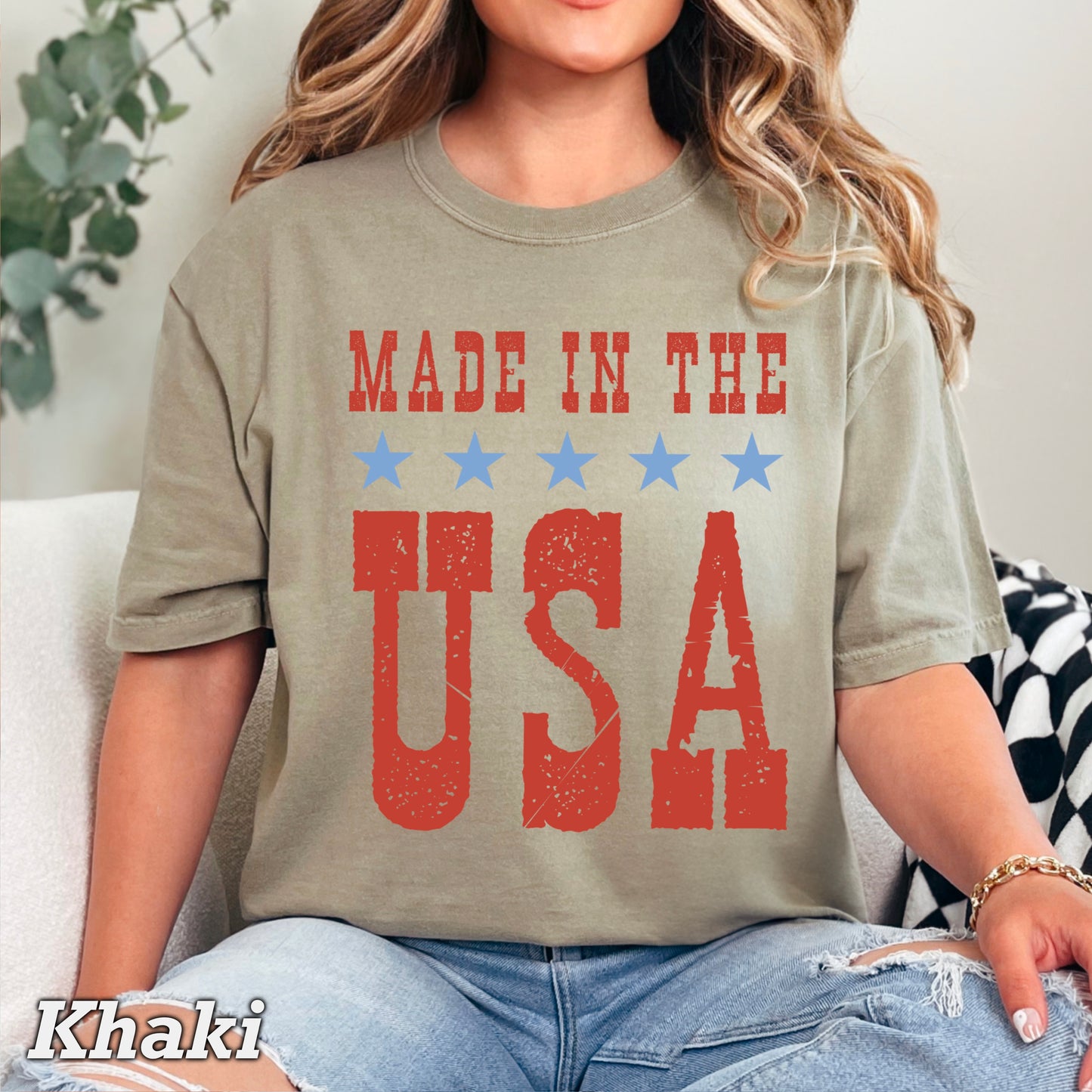 Made InThe USA July 4th Comfort Color Graphic Tee