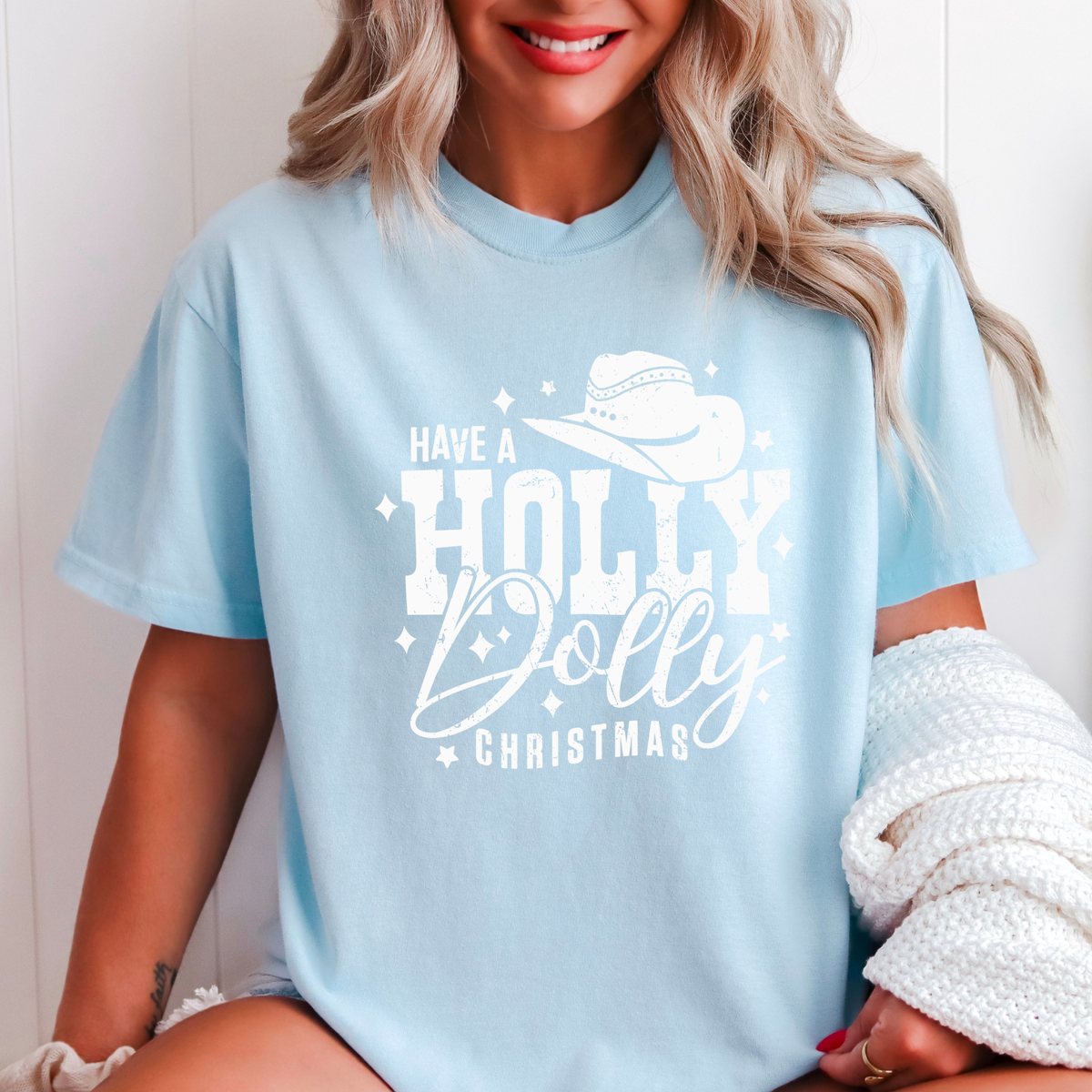 Have A Holly Christmas Comfort Color Graphic Tee