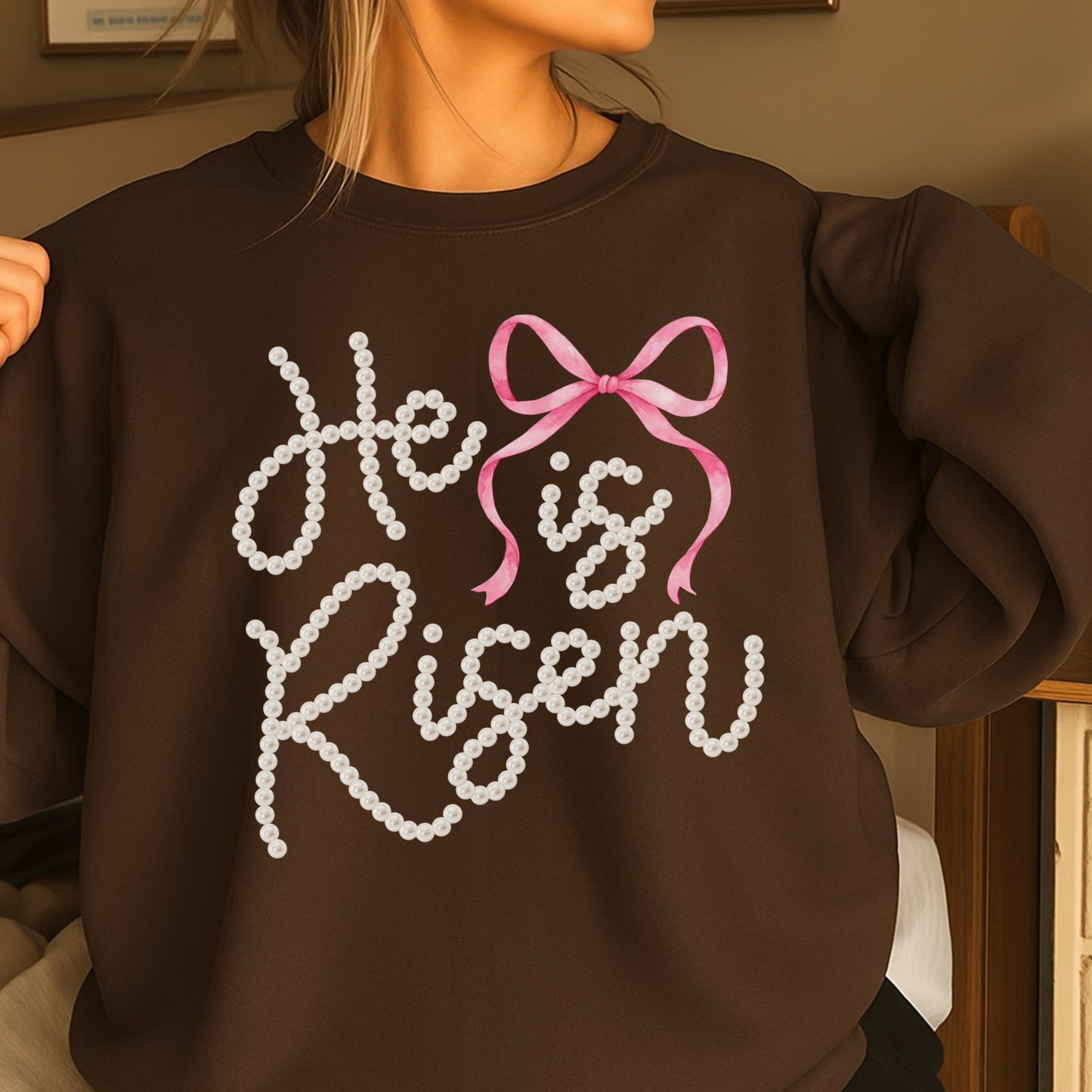 He Is Risen Easter Crewneck Sweatshirt