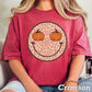 Leopard Pumpkin Face Comfort Color Graphic Tee