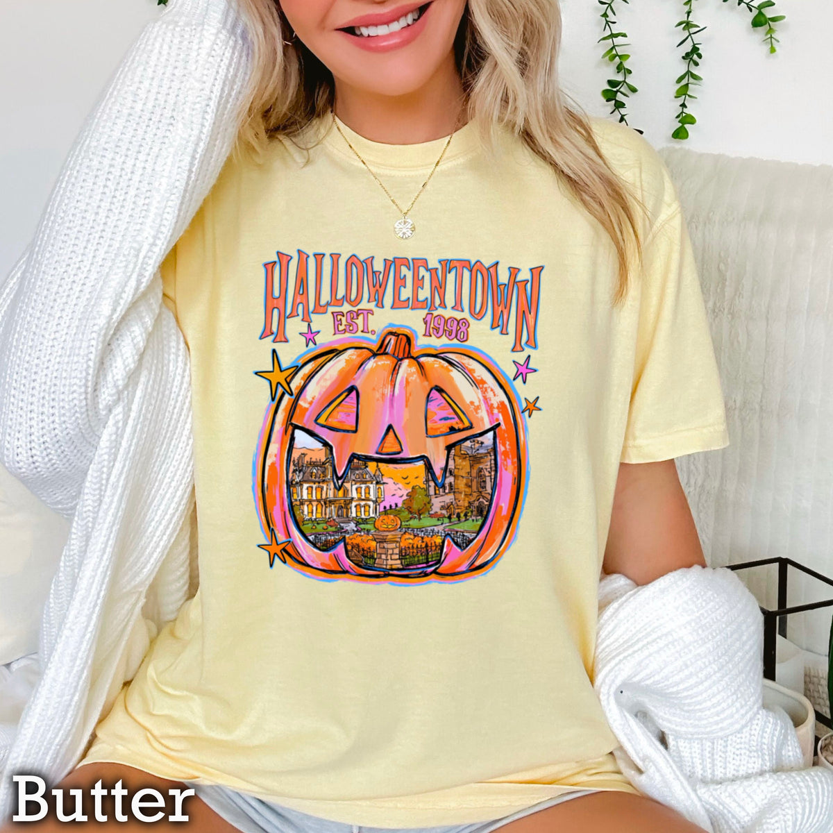 Halloween Town Comfort Color Graphic Tee