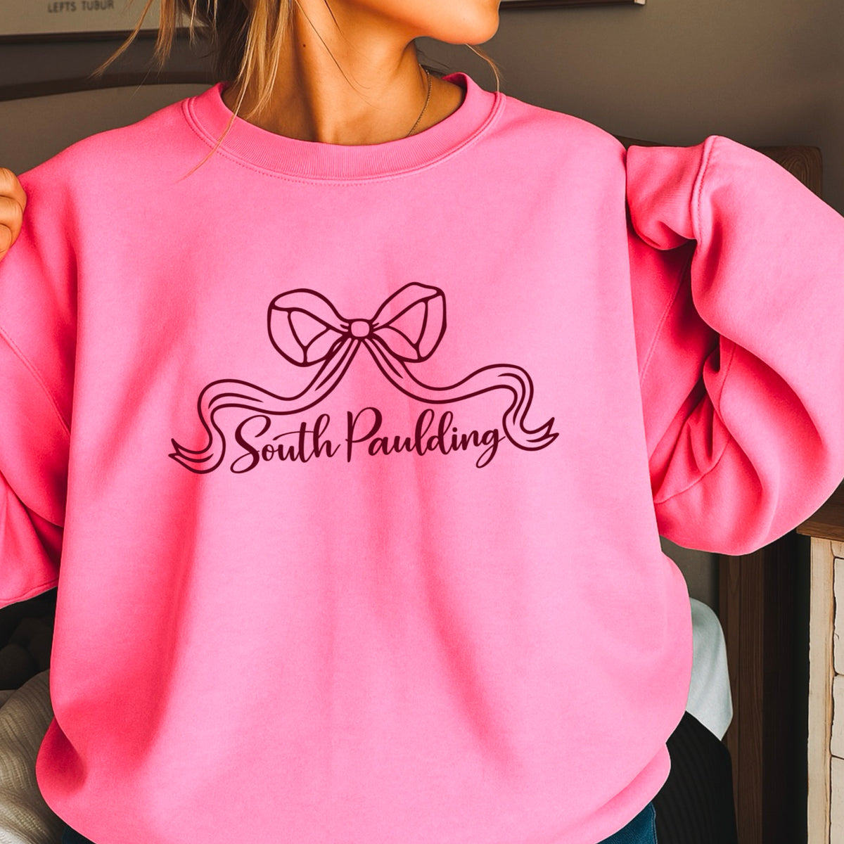 Spartans Coquette Bow Crewneck Sweatshirt