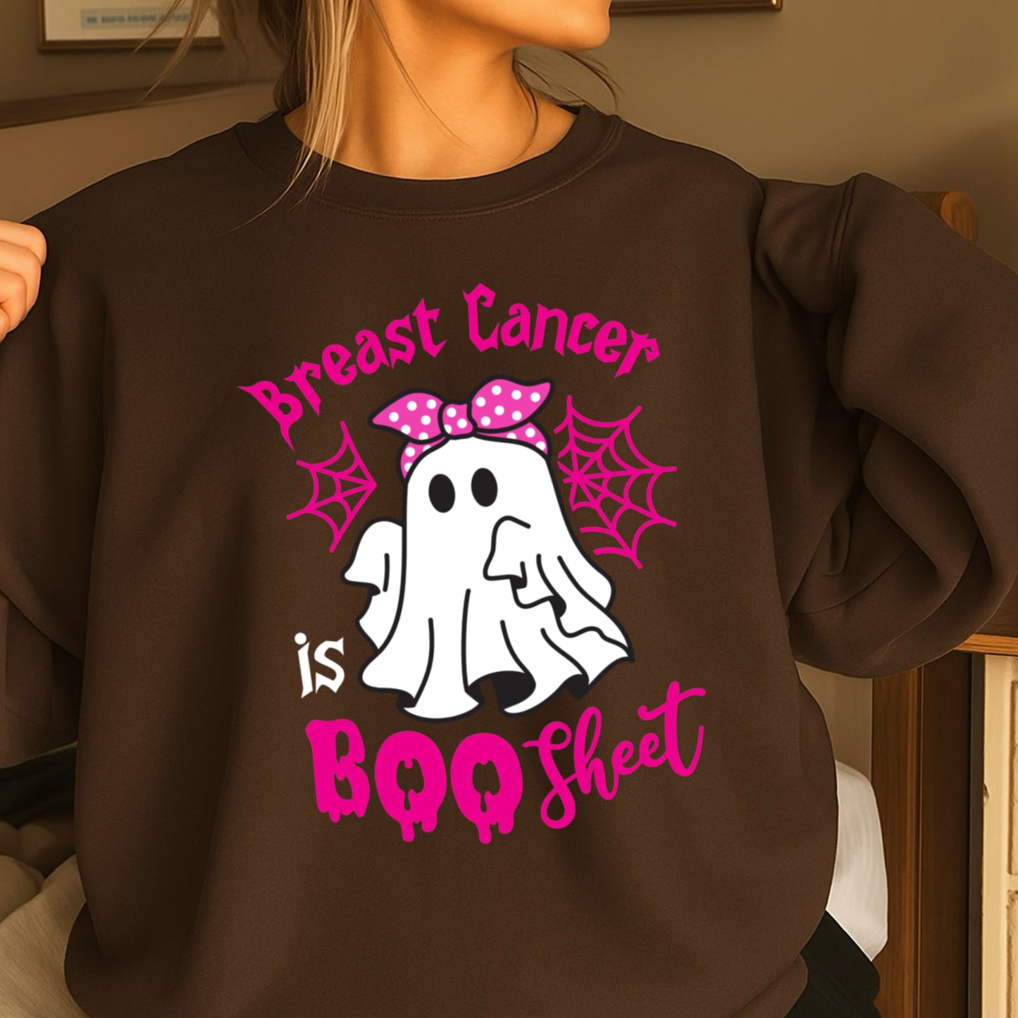Breast Cancer Is Boo-Sheet Crewneck Sweatshirt