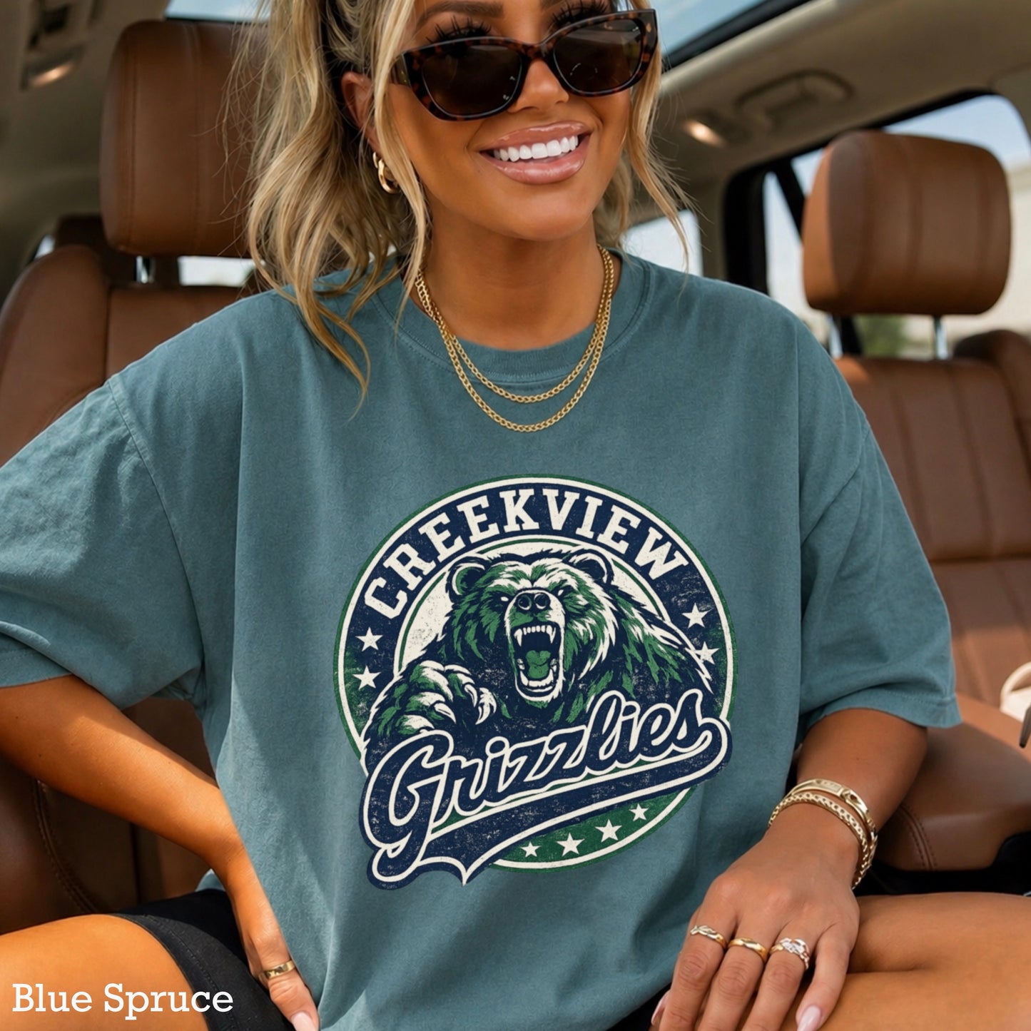 Creekview Grizzlies Comfort Color Graphic Tee