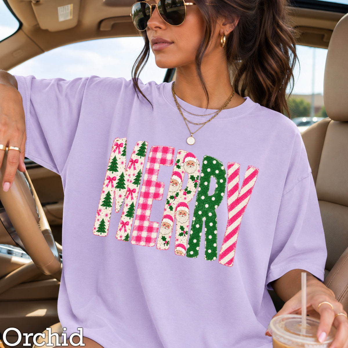 Merry Christmas Comfort Color Graphic Tee