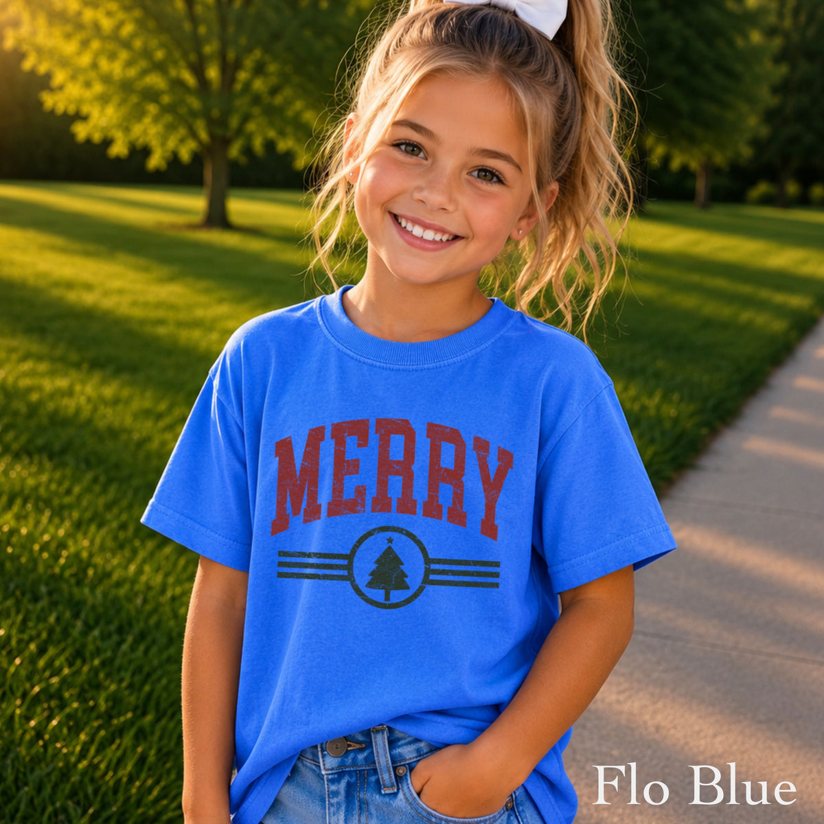 Merry Christmas Youth Comfort Color T-Shirt