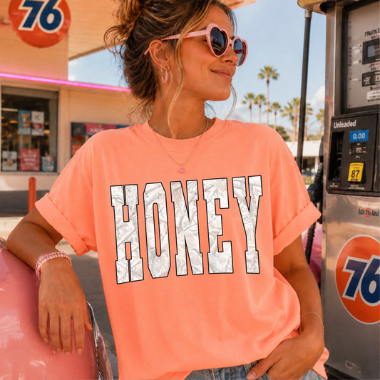 Honey Comfort Color Graphic Tee