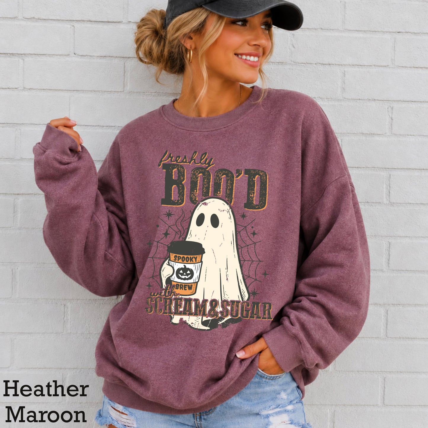 Freshly Boo’d Scream & Sugar Halloween Crewneck Sweatshirt