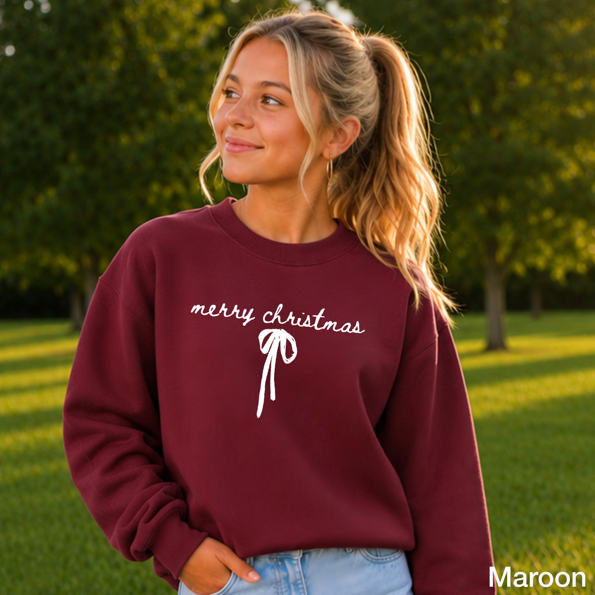 Merry Christmas Youth Crewneck Sweatshirt