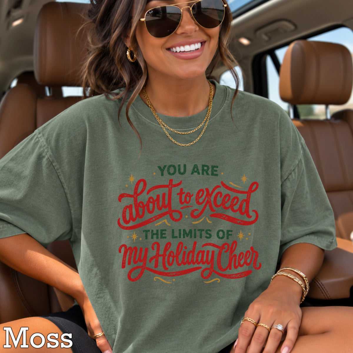 You Are About To Exceed My Holiday Cheer Limits Christmas Comfort Color Graphic Tee
