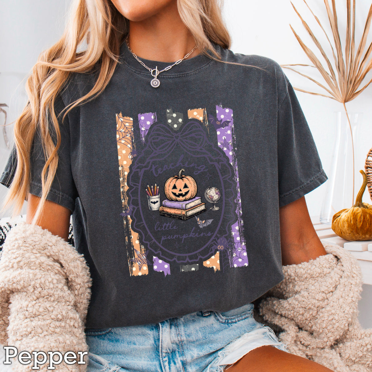 Teaching Little Pumpkins Comfort Color Graphic Tee