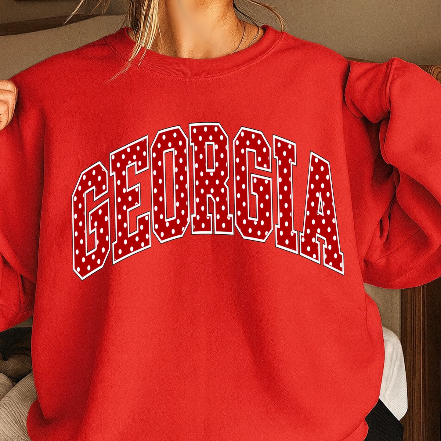 Georgia Polka Dot Crewneck Sweatshirt