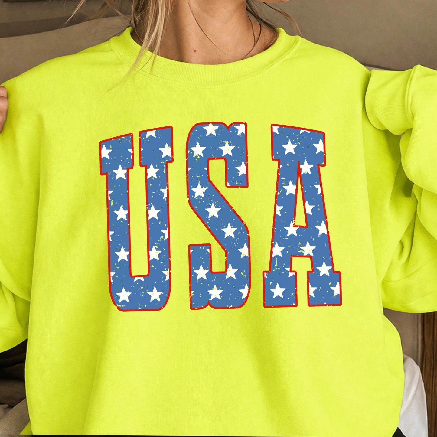 USA Patriotic Crewneck Sweatshirt