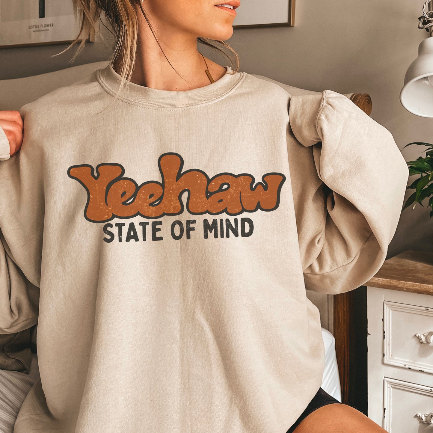 Yeehaw State Of Mind Crewneck Sweatshirt