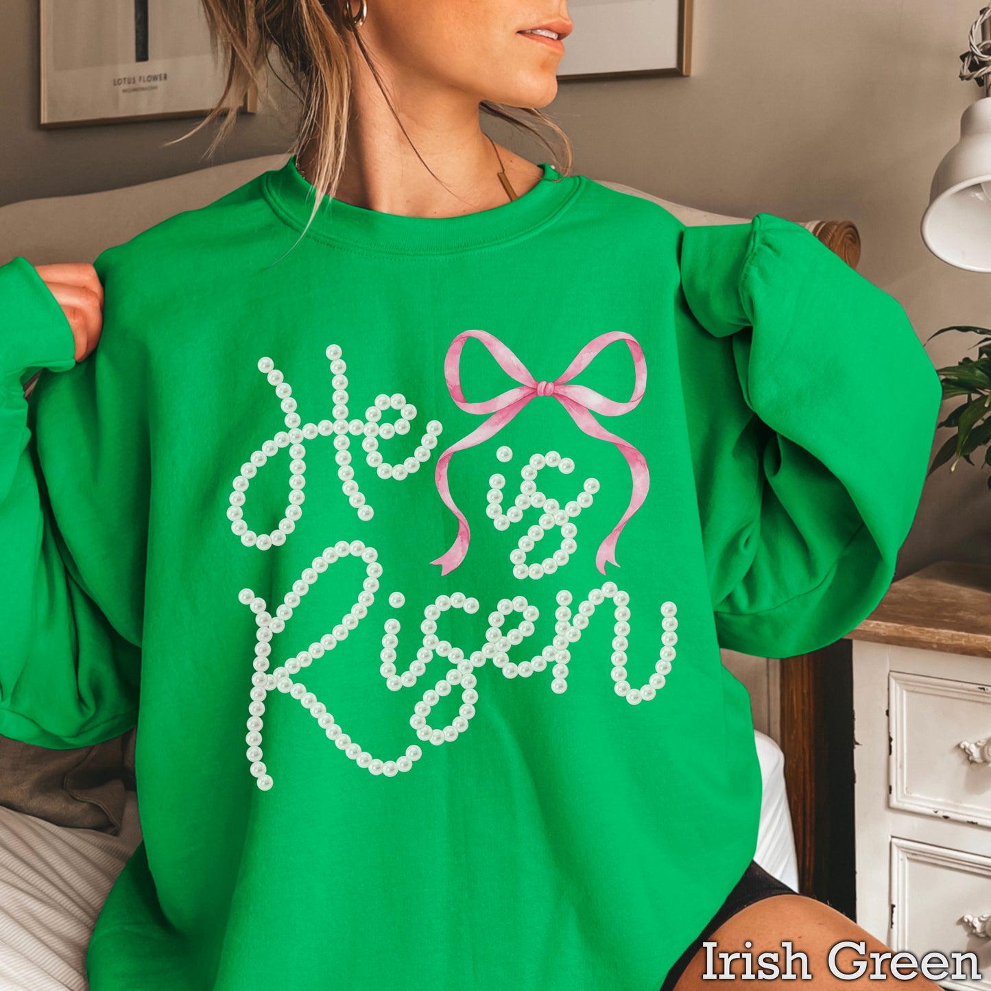 He Is Risen Easter Crewneck Sweatshirt