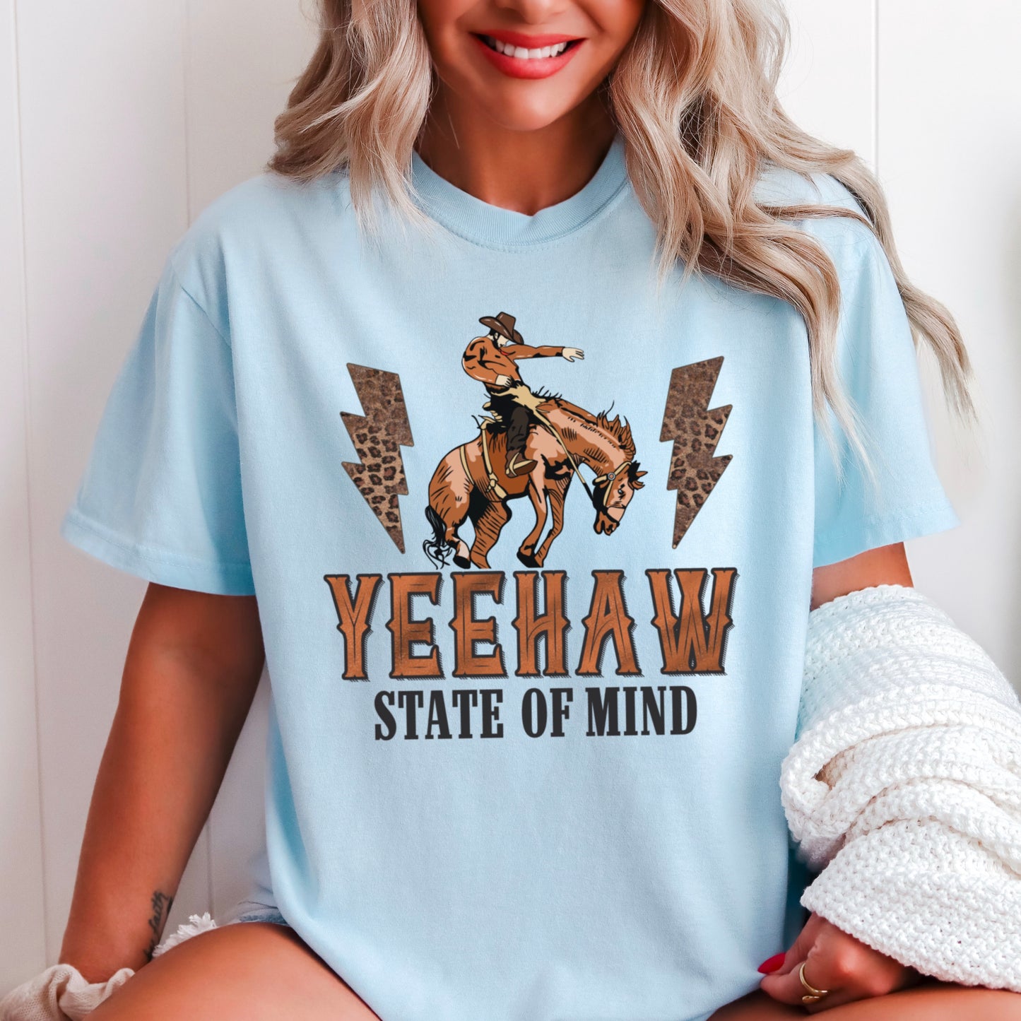 Yeehaw State Of Mind  Comfort Color Graphic Tee