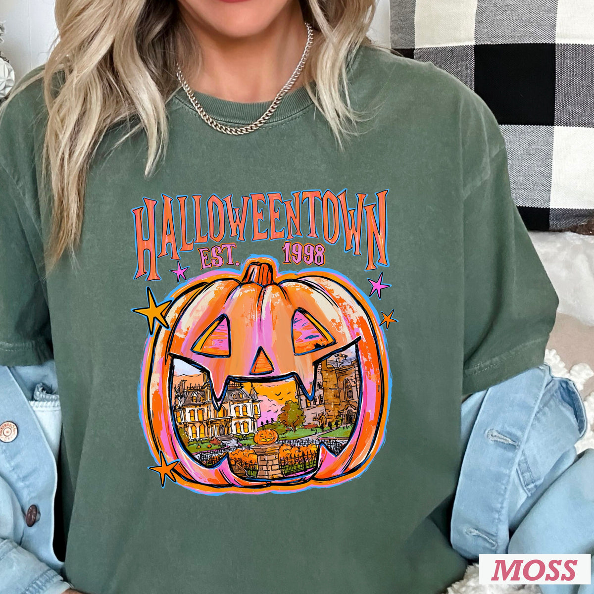 Halloween Town Comfort Color Graphic Tee