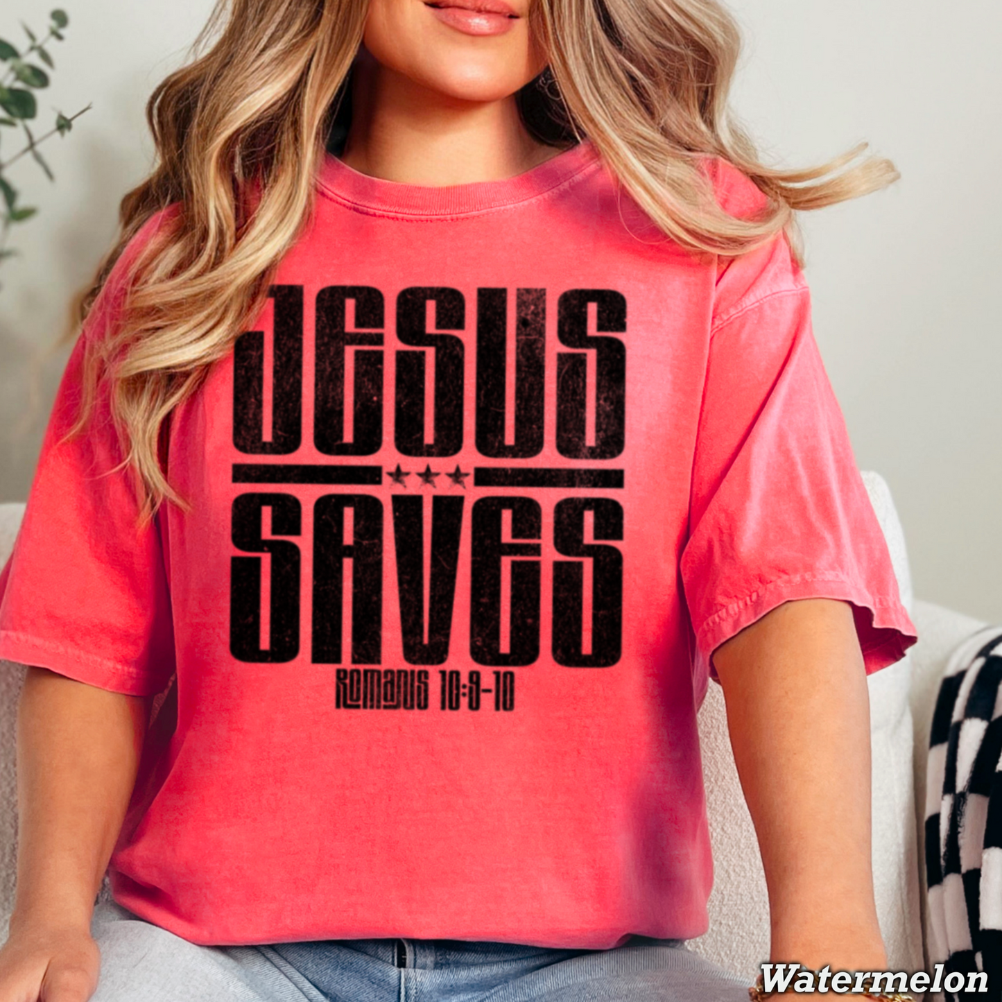 Jesus Saves Comfort Color Graphic Tee