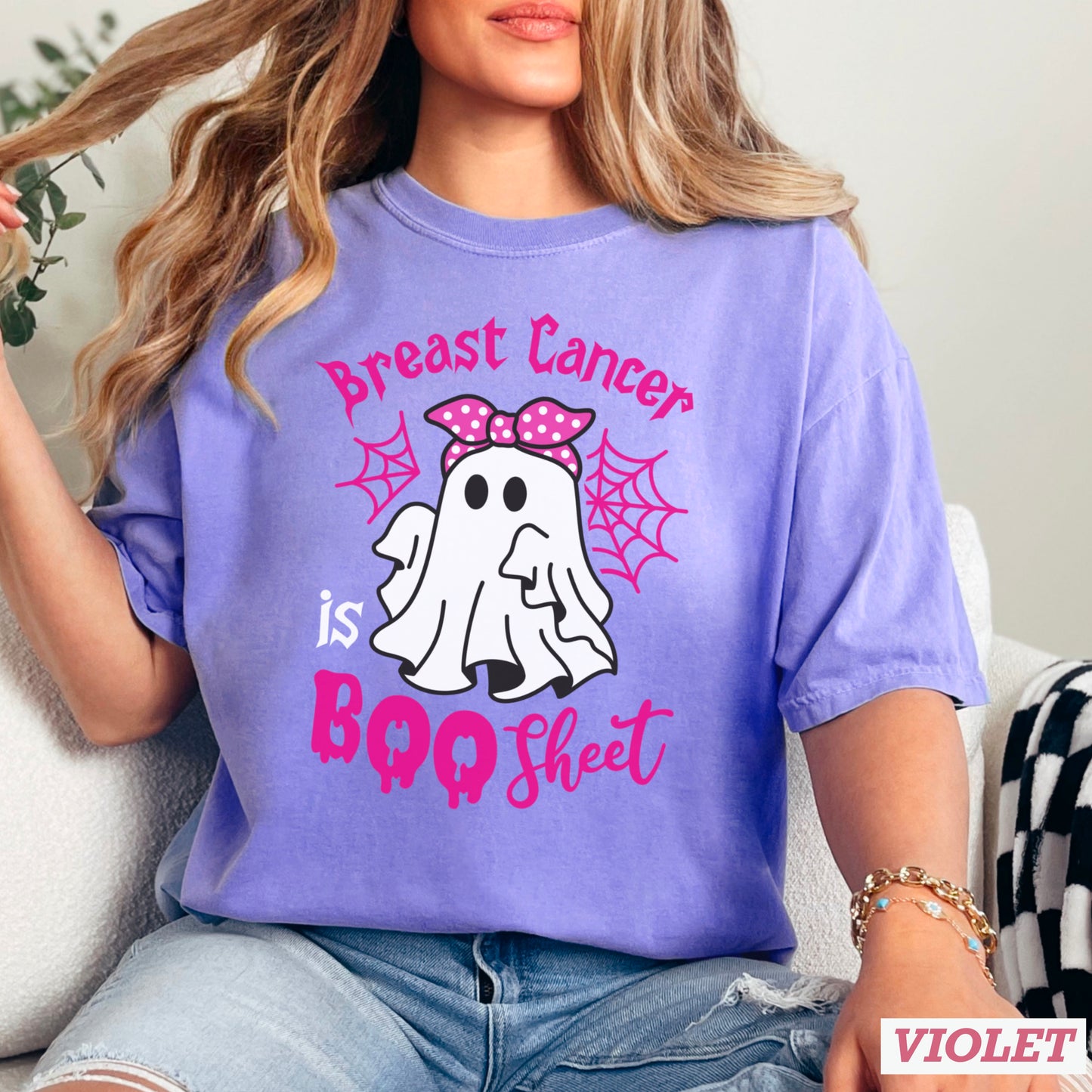 Breast Cancer Is Boo-Sheet Comfort Color Graphic Tee
