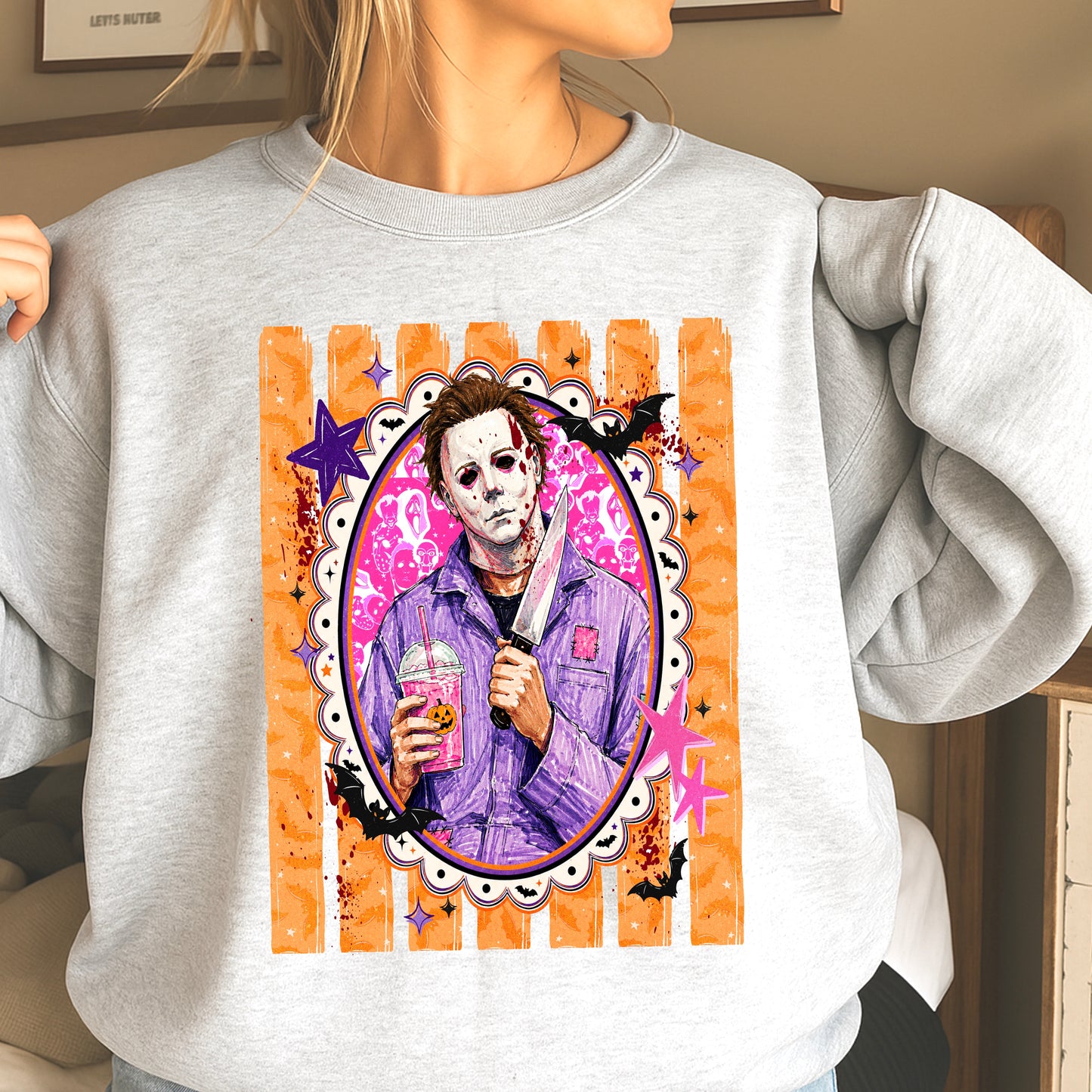 Horror Film Character Crewneck Sweatshirt